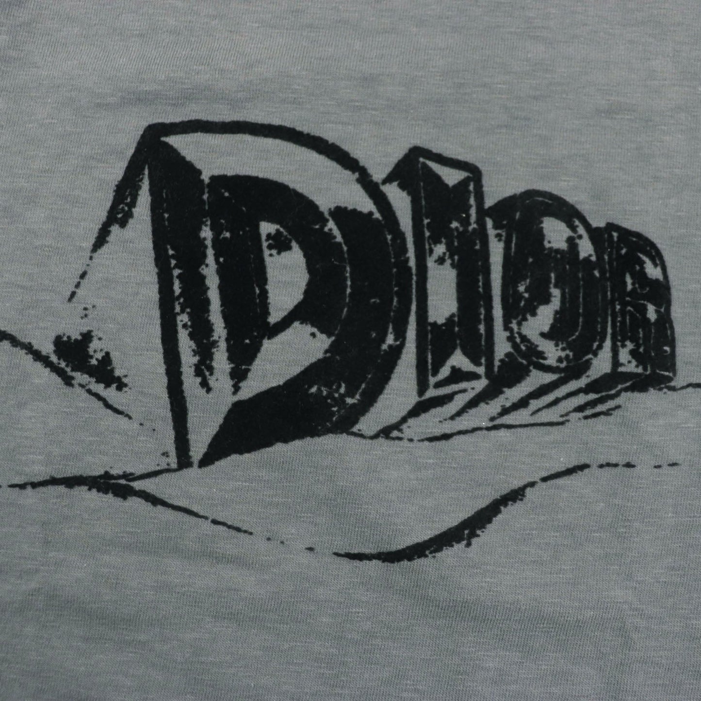 Dior Slub Cotton Jersey T-Shirt Gray S