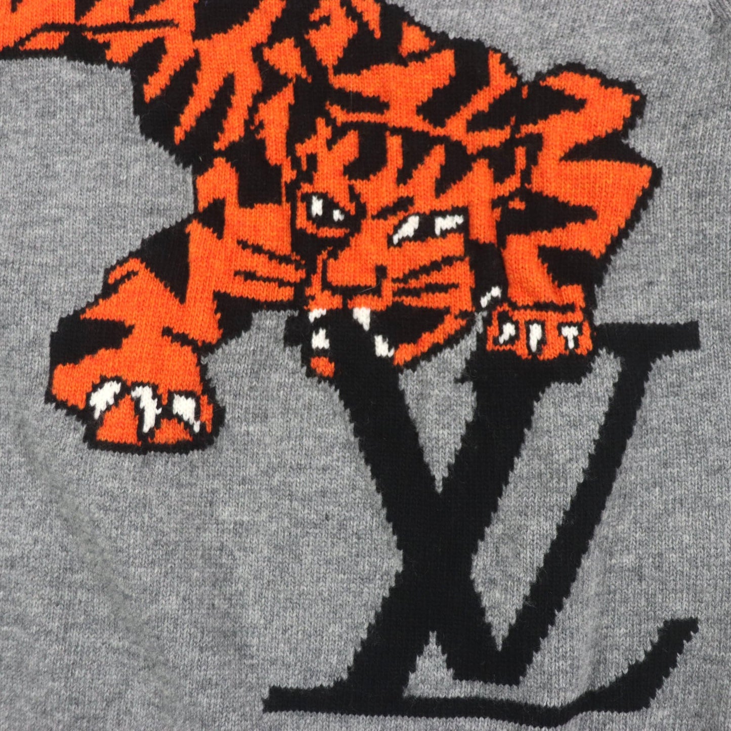 Louis Vuitton Wool Tiger Intarsia Knit Sweater