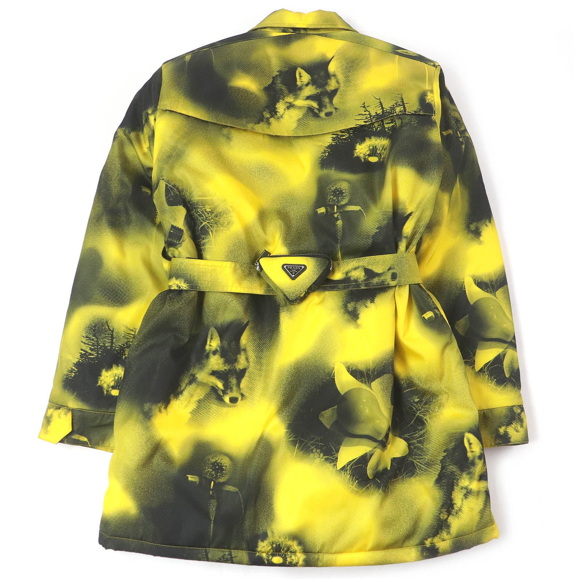 Prada Re-Nylon Triangle Logo Padded Coat