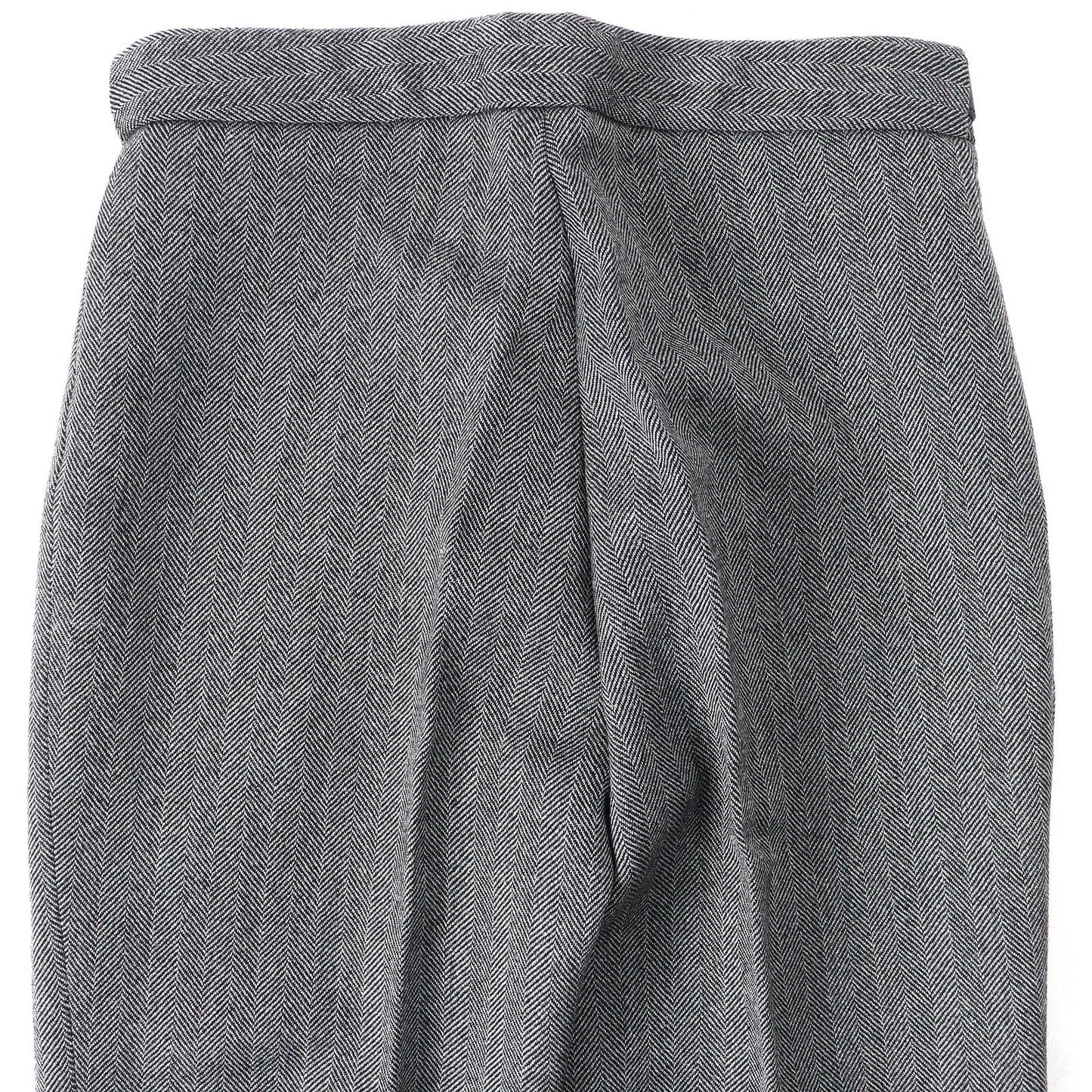 GUCCI Vintage Wool Herringbone Slacks with Belt