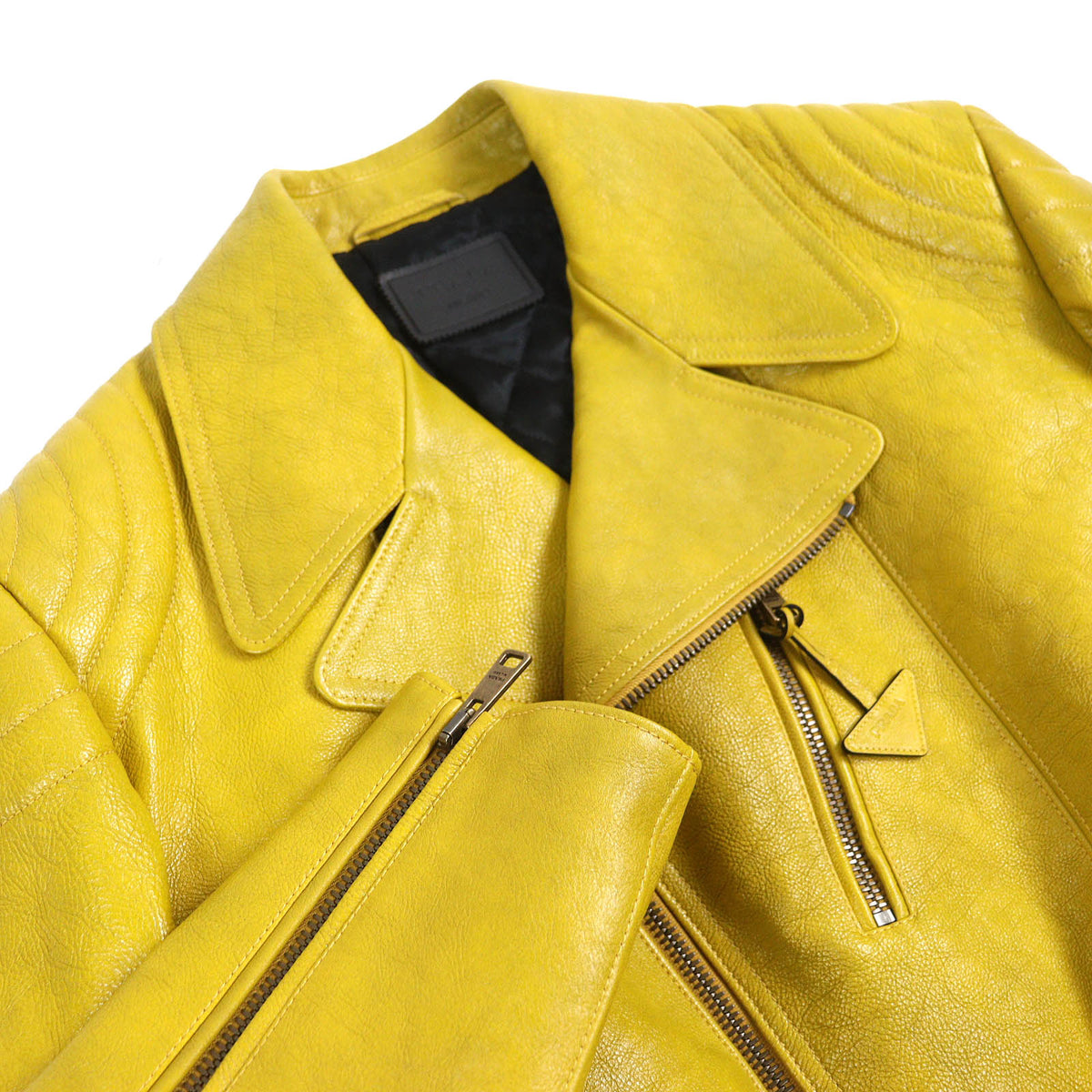 Prada Triangle Logo Charm Calfskin Jacket