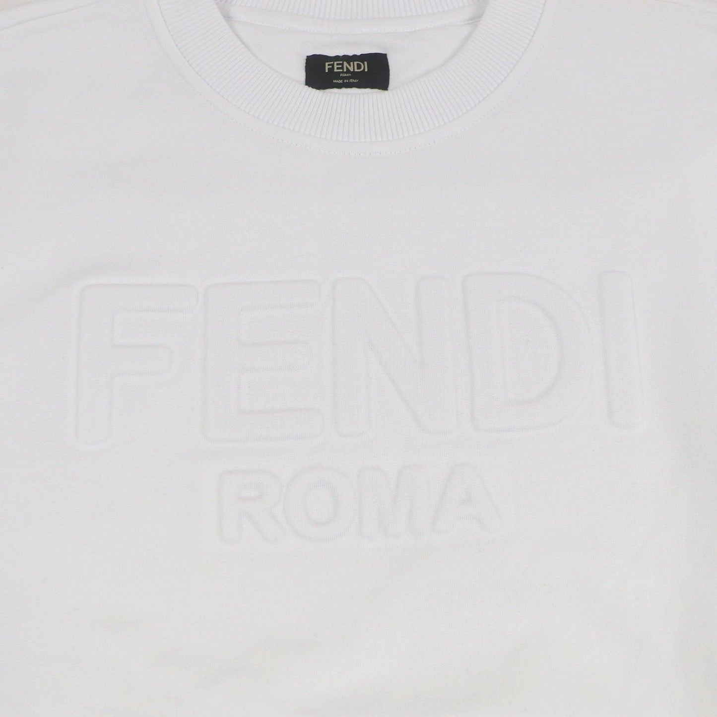 Fendi Logo embossed Cotton Sweatshirt