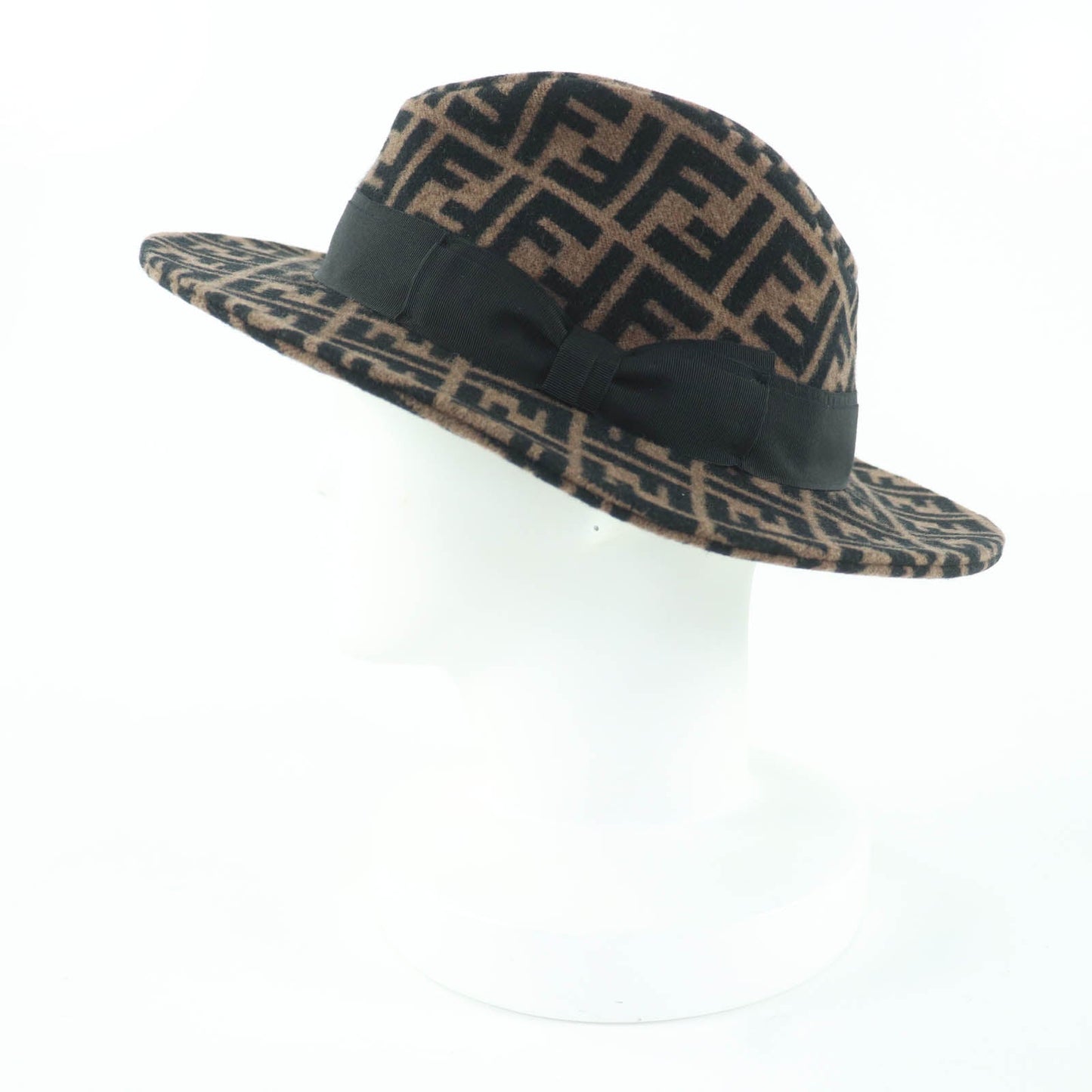 Fendi Zucca Pattern Silk Blend Hat