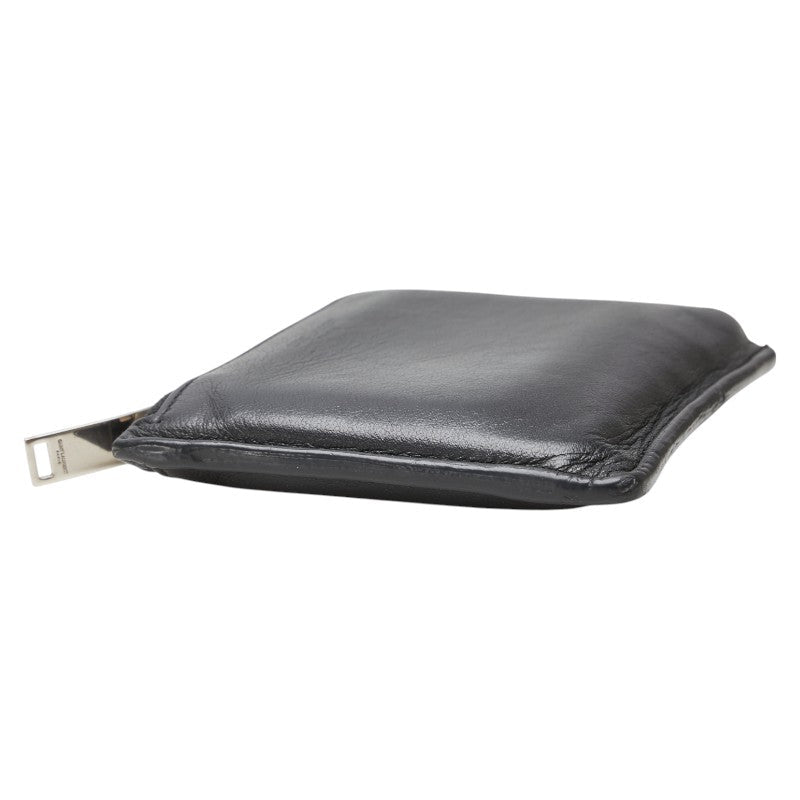 Saint Laurent L Zip Leather Coin Case
