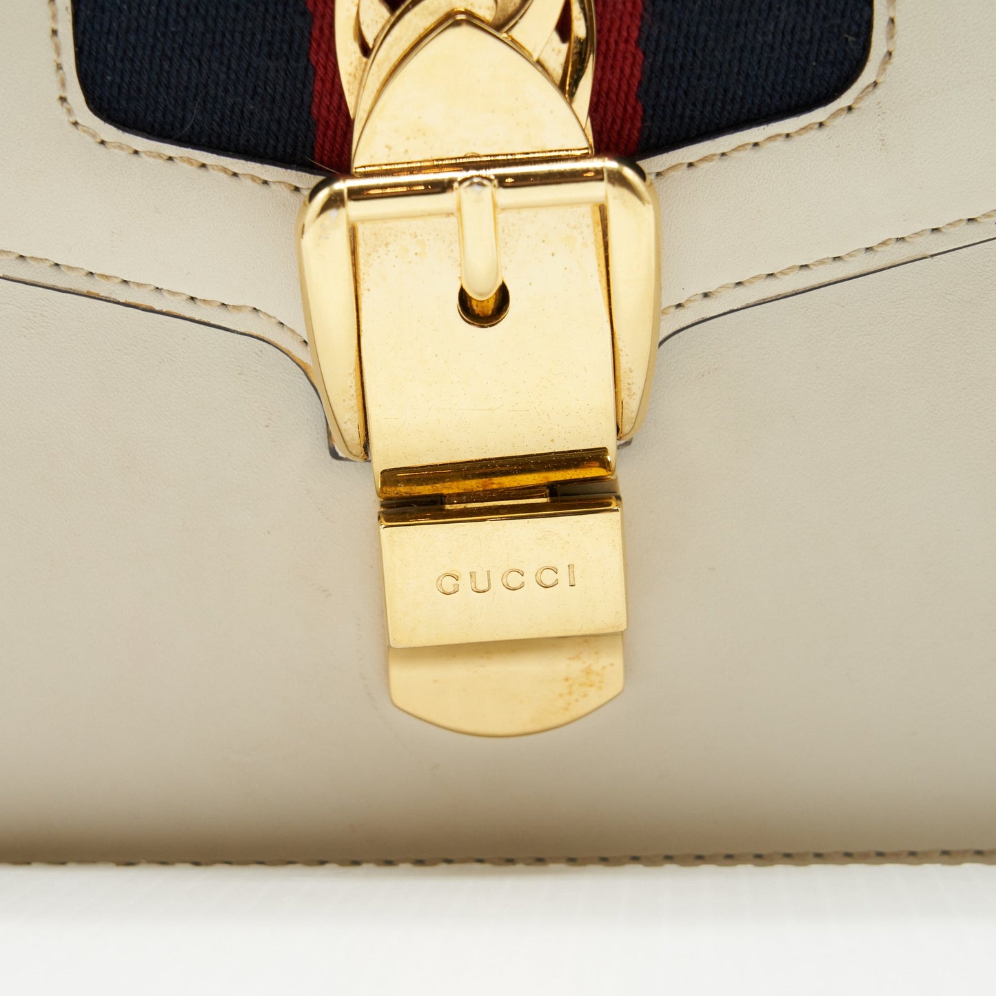 Gucci Small Sylvie Shoulder Bag White