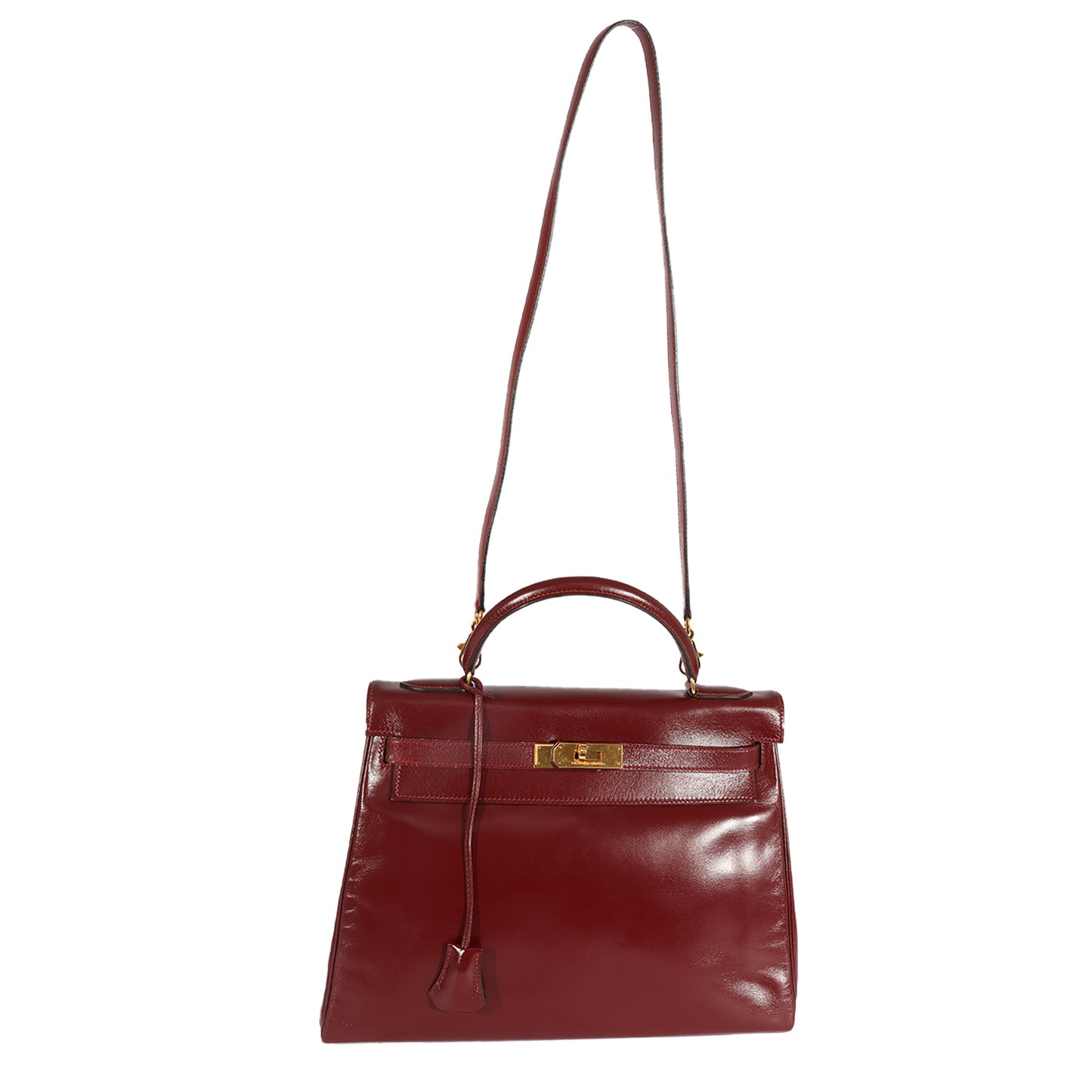 Hermes Kelly 32 Vintage Bordeaux Box