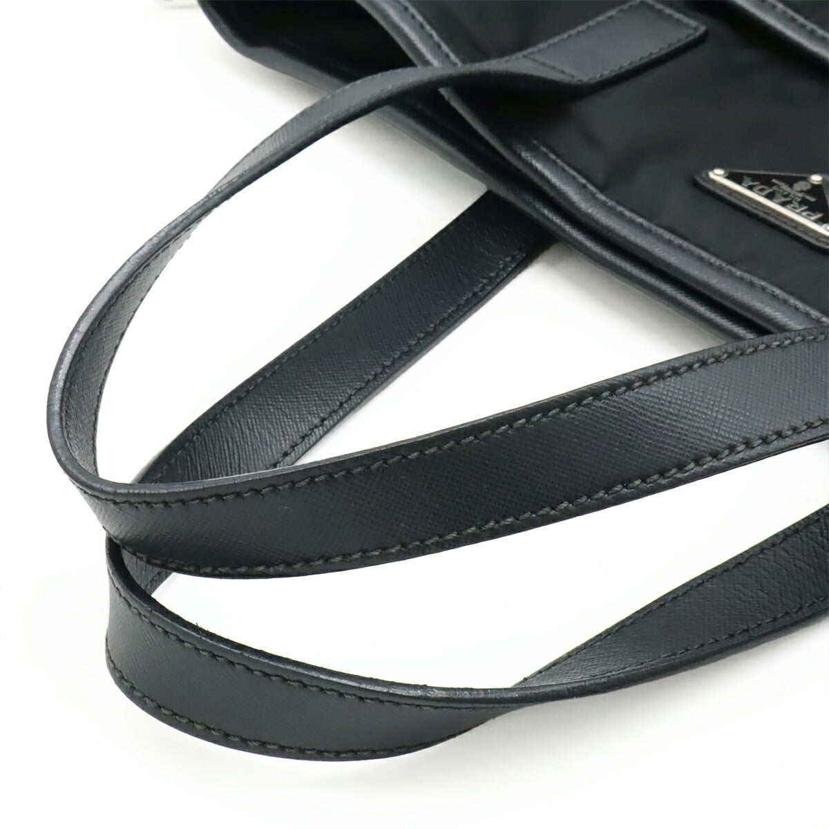 Prada Triangle Logo Nylon Leather 2way Bag