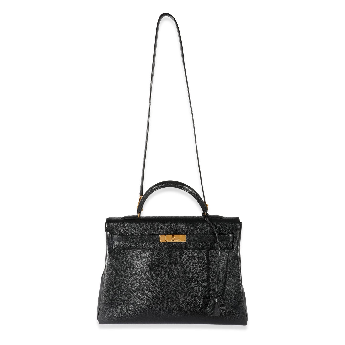 Hermes Black Ardennes Kelly 35 Retourne