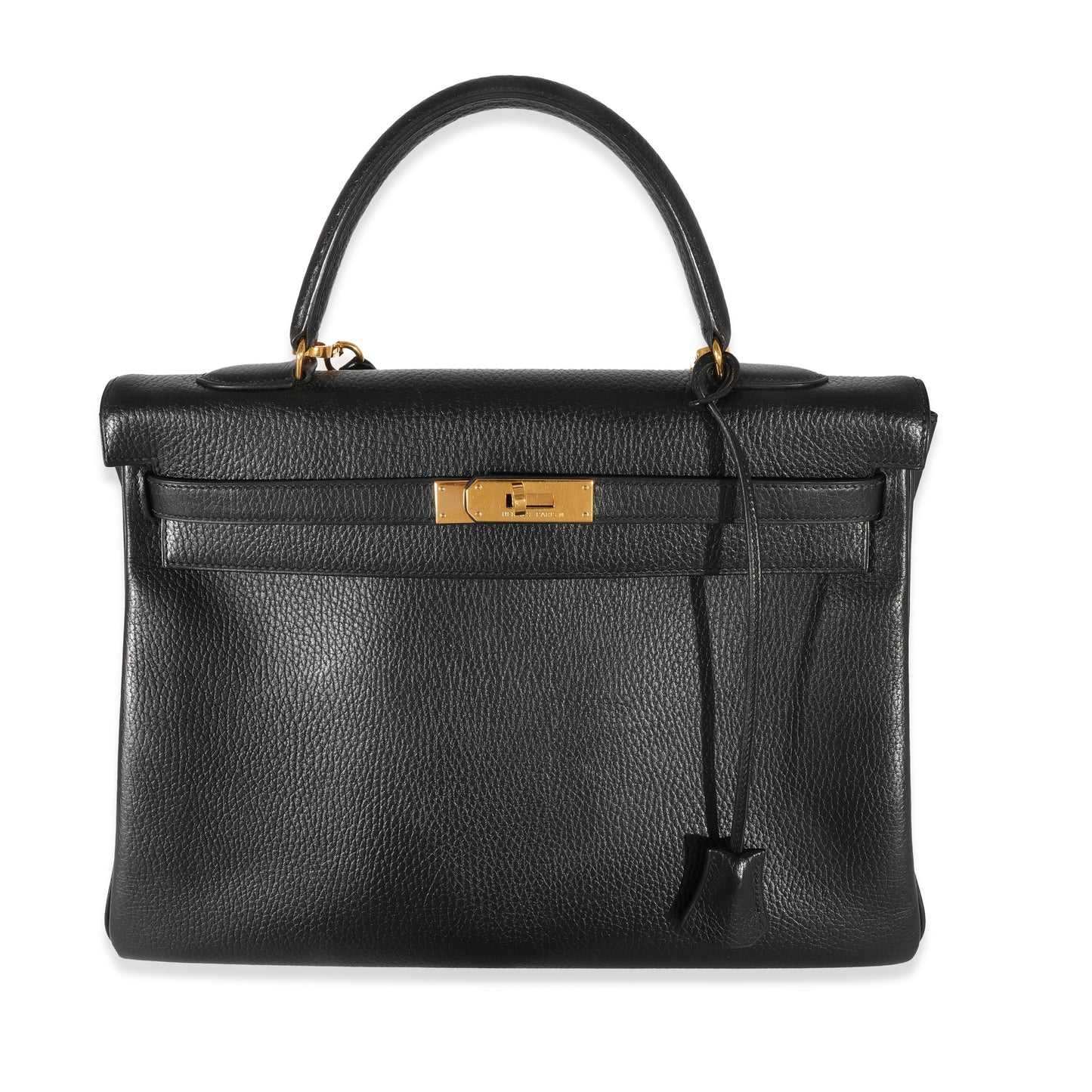 Hermes Black Ardennes Kelly 35 Retourne