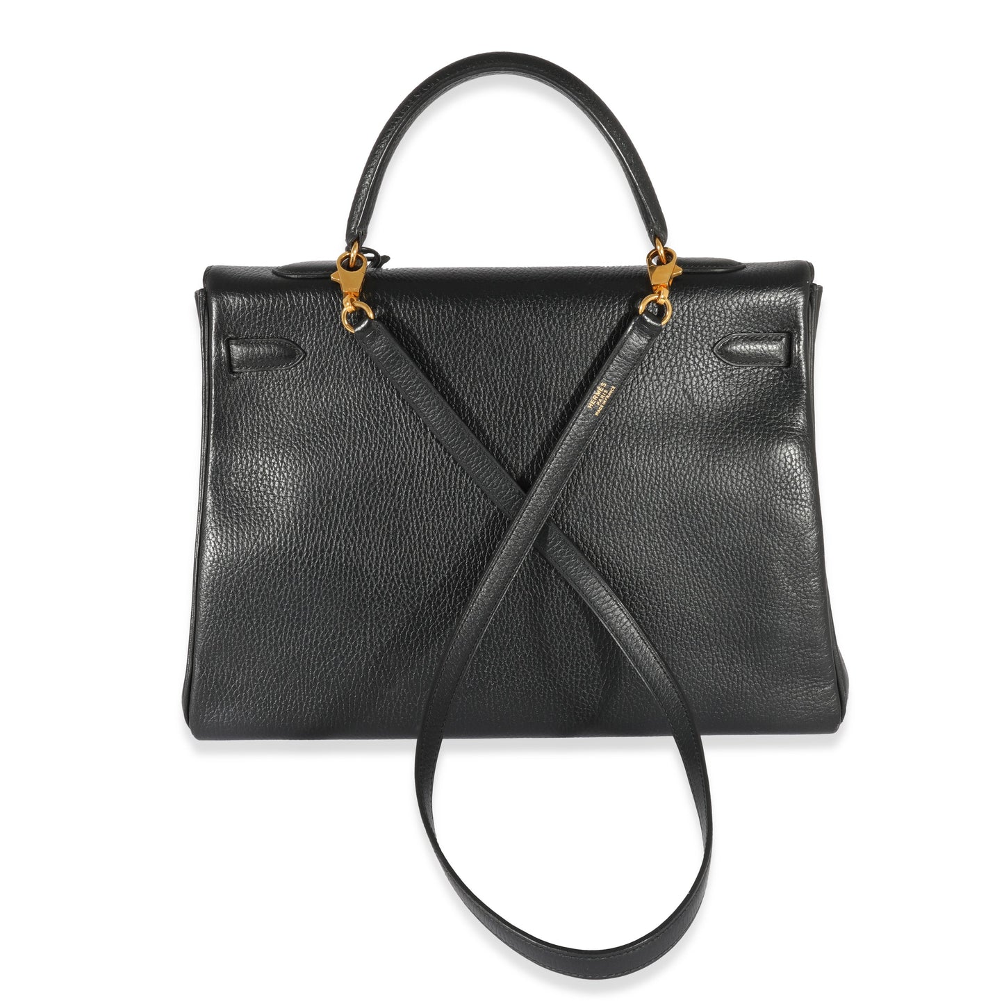 Hermes Black Ardennes Kelly 35 Retourne