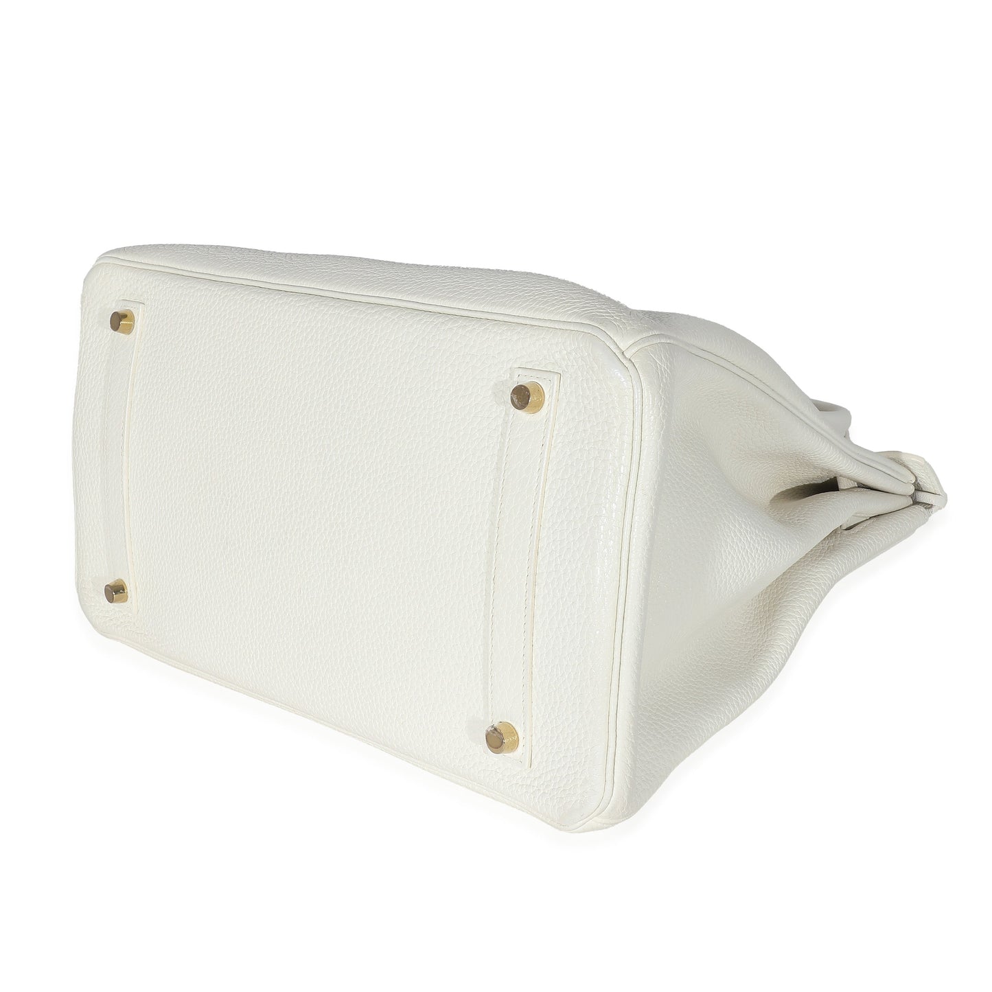 Hermes Blanc Clemence Togo Birkin 35