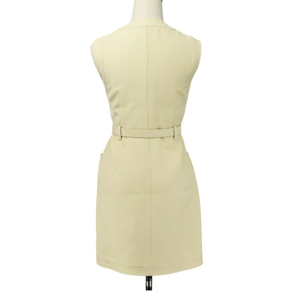 Gucci Double G Buckle Khadi Silk Wool Long Vest Dress