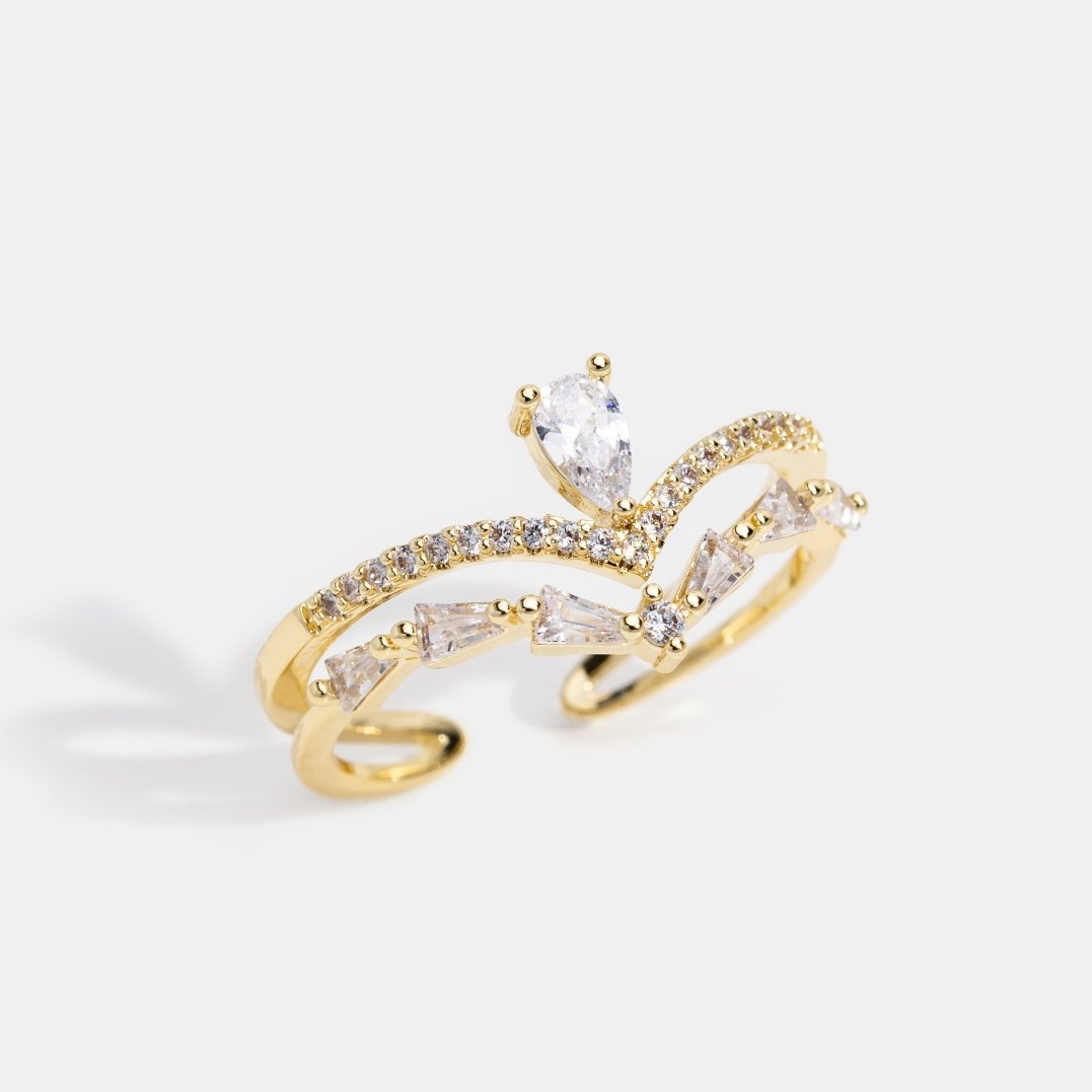 14K Gold Crystal Rings