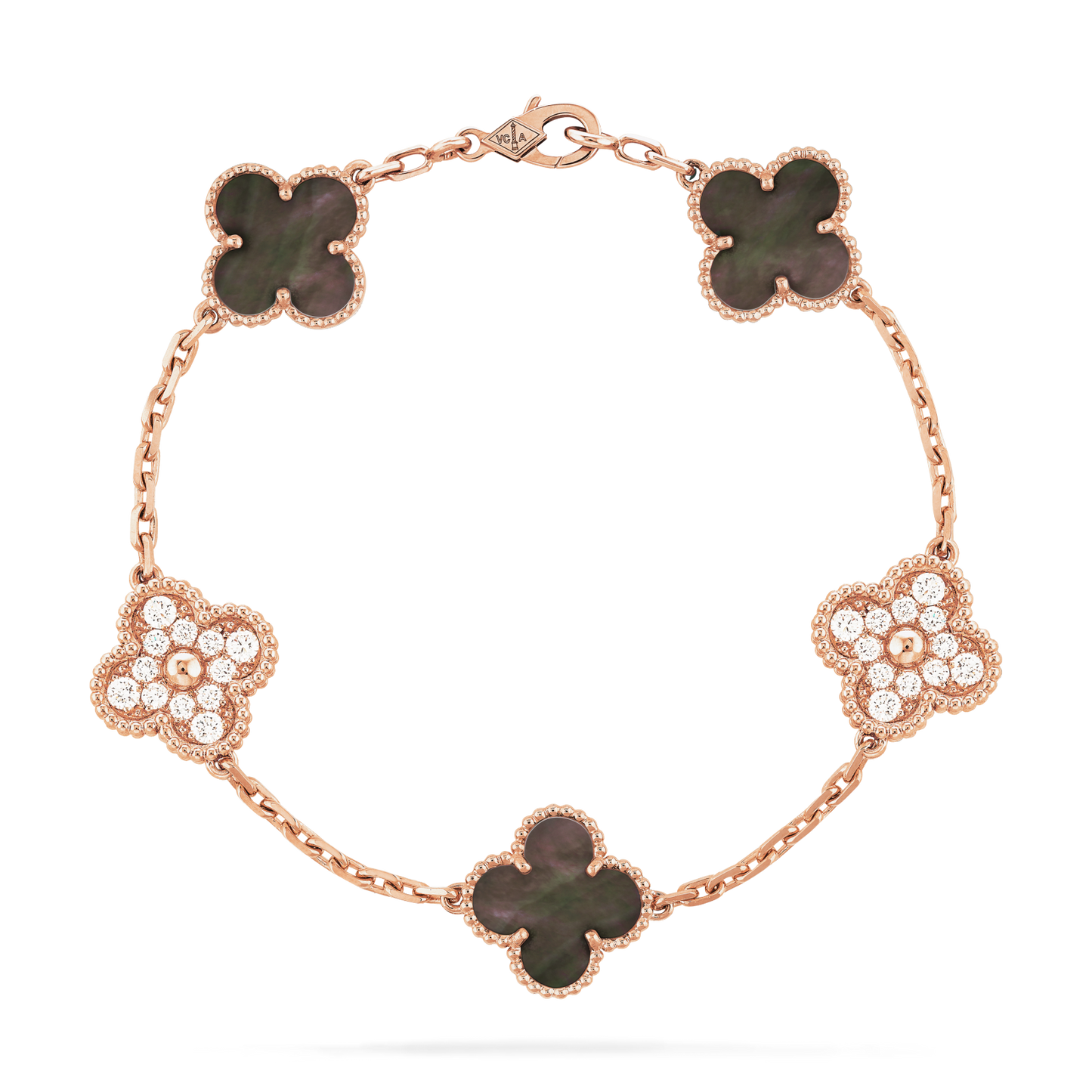 VAN CLEEF & ARPELS Vintage Alhambra Diamond Bracelet Black