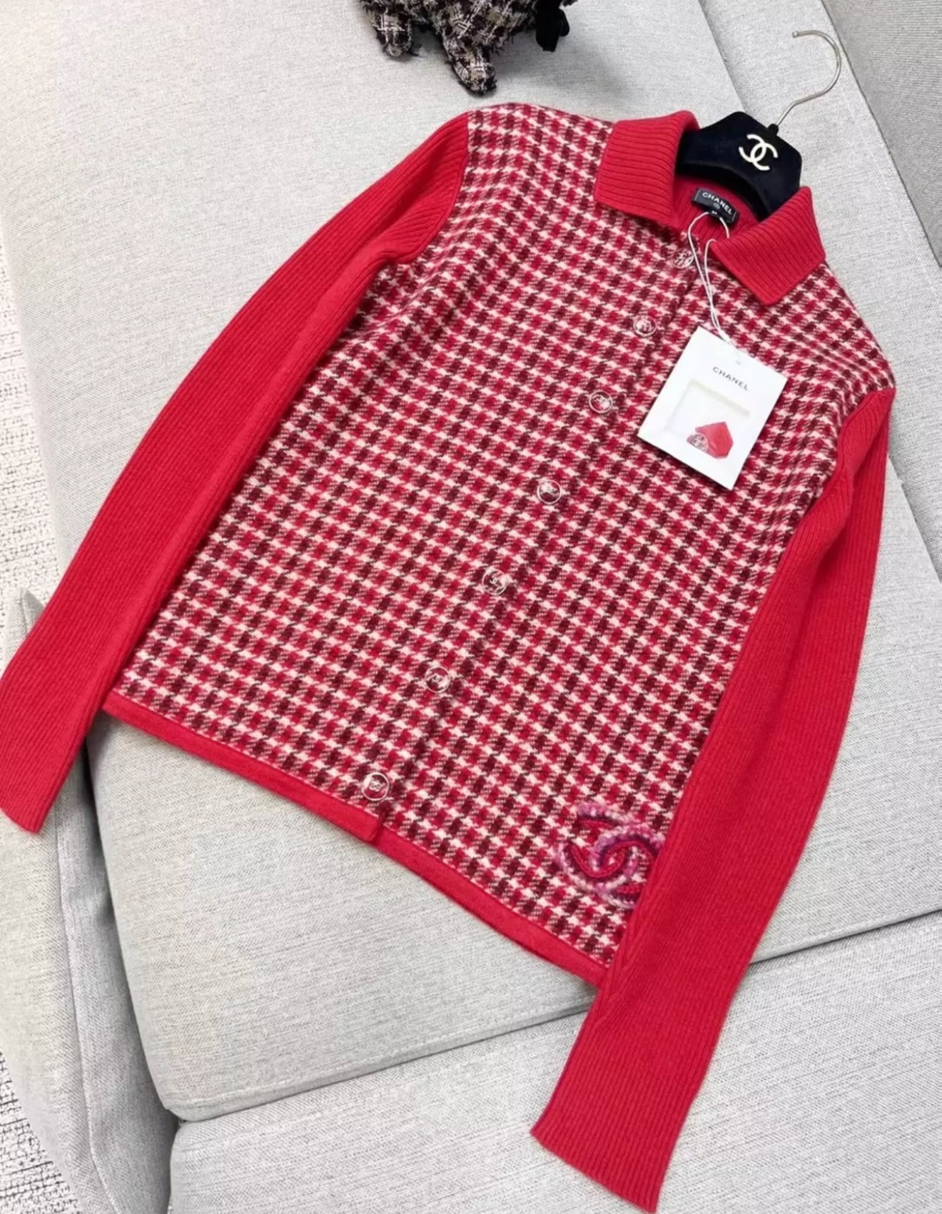 Chanel 24k red cardigan