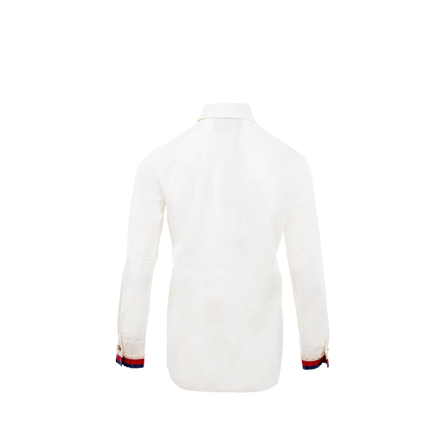 Gucci size 40 cotton poplin shirt / top white/ multicolor