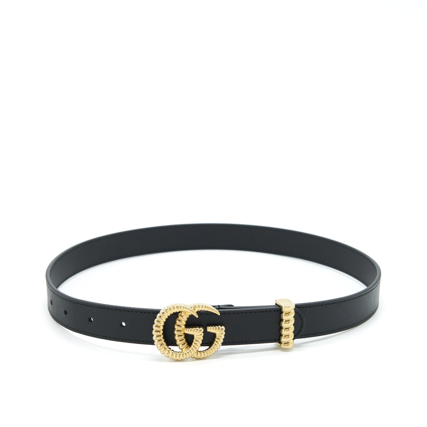 Gucci Size 70 Leather Belt With Torchon Double G Buckle
