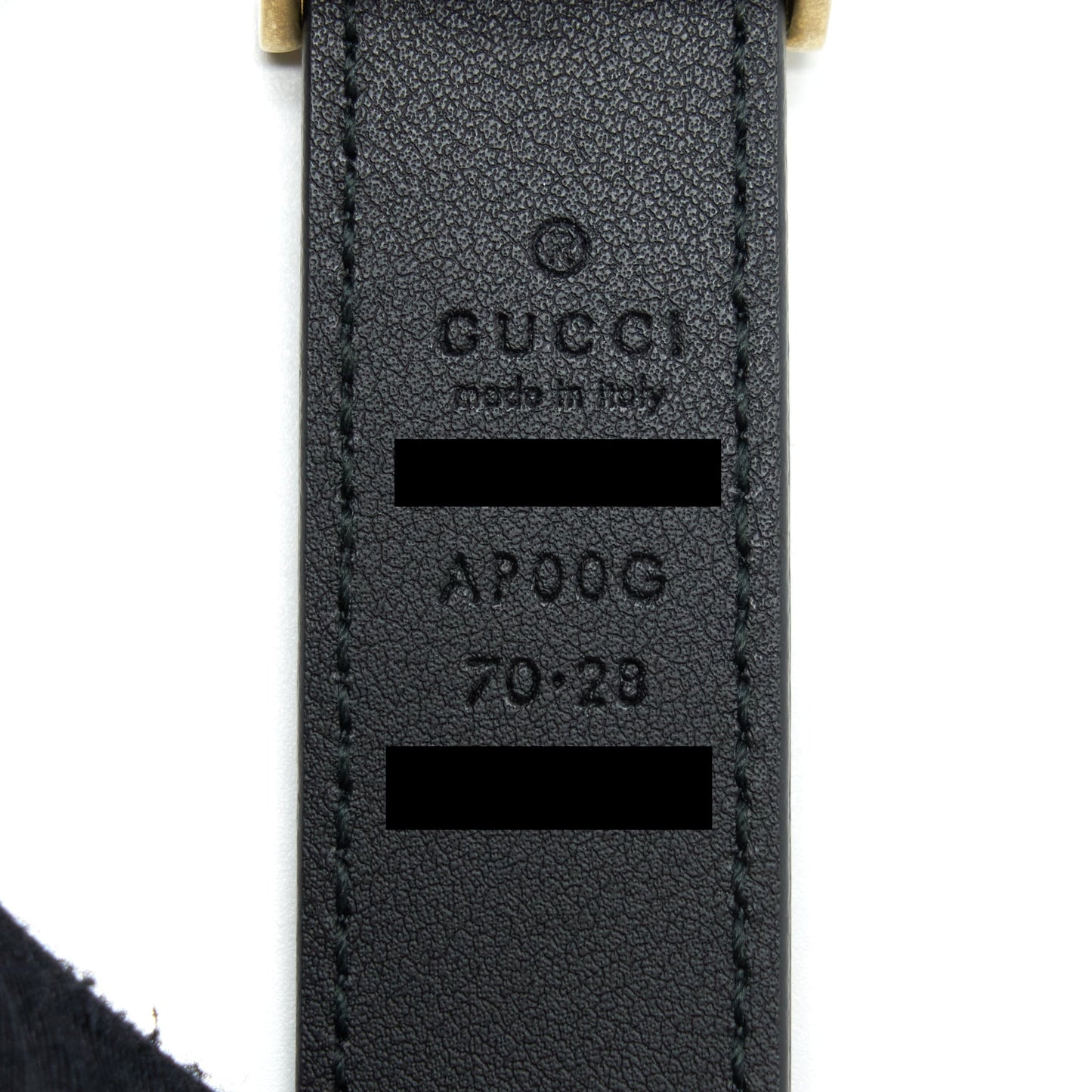 Gucci Size 70 Leather Belt With Torchon Double G Buckle