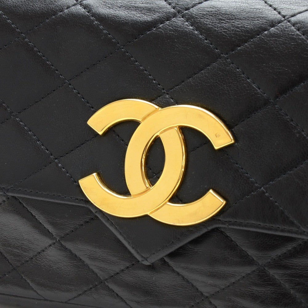 Chanel Single Flap Quilted Lambskin Leather Shoulder Bag