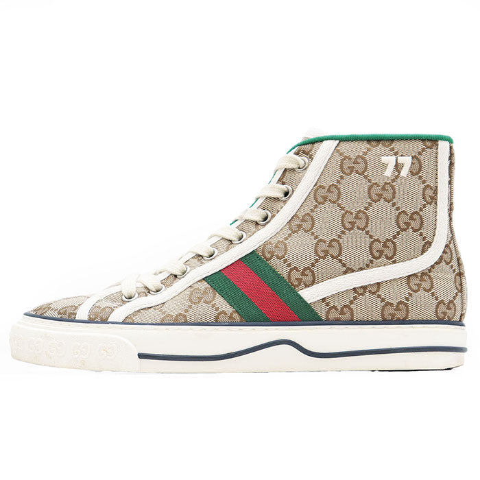 Gucci Tennis 1977 GG Canvas High Top Sneakers