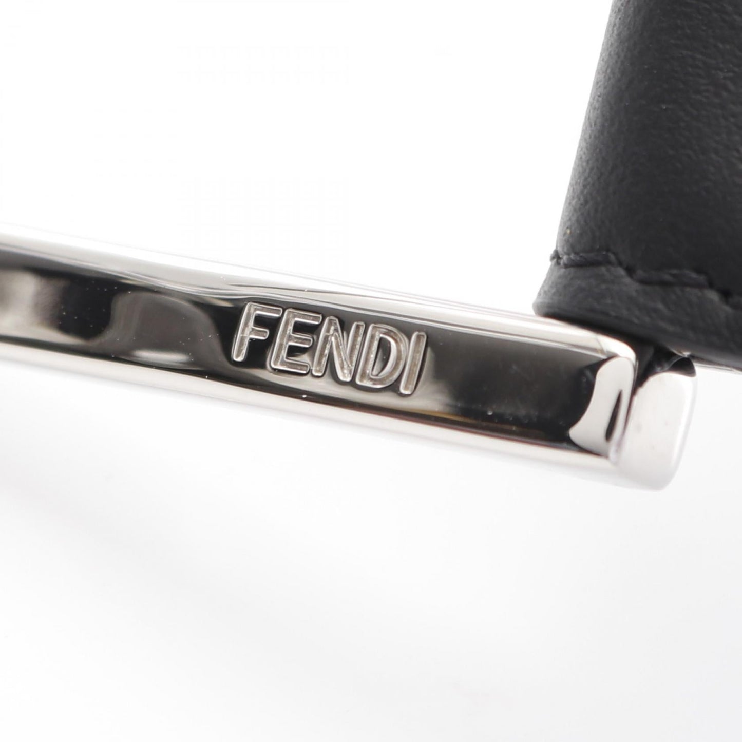 Fendi Leather PVC Coated Canvas Belt