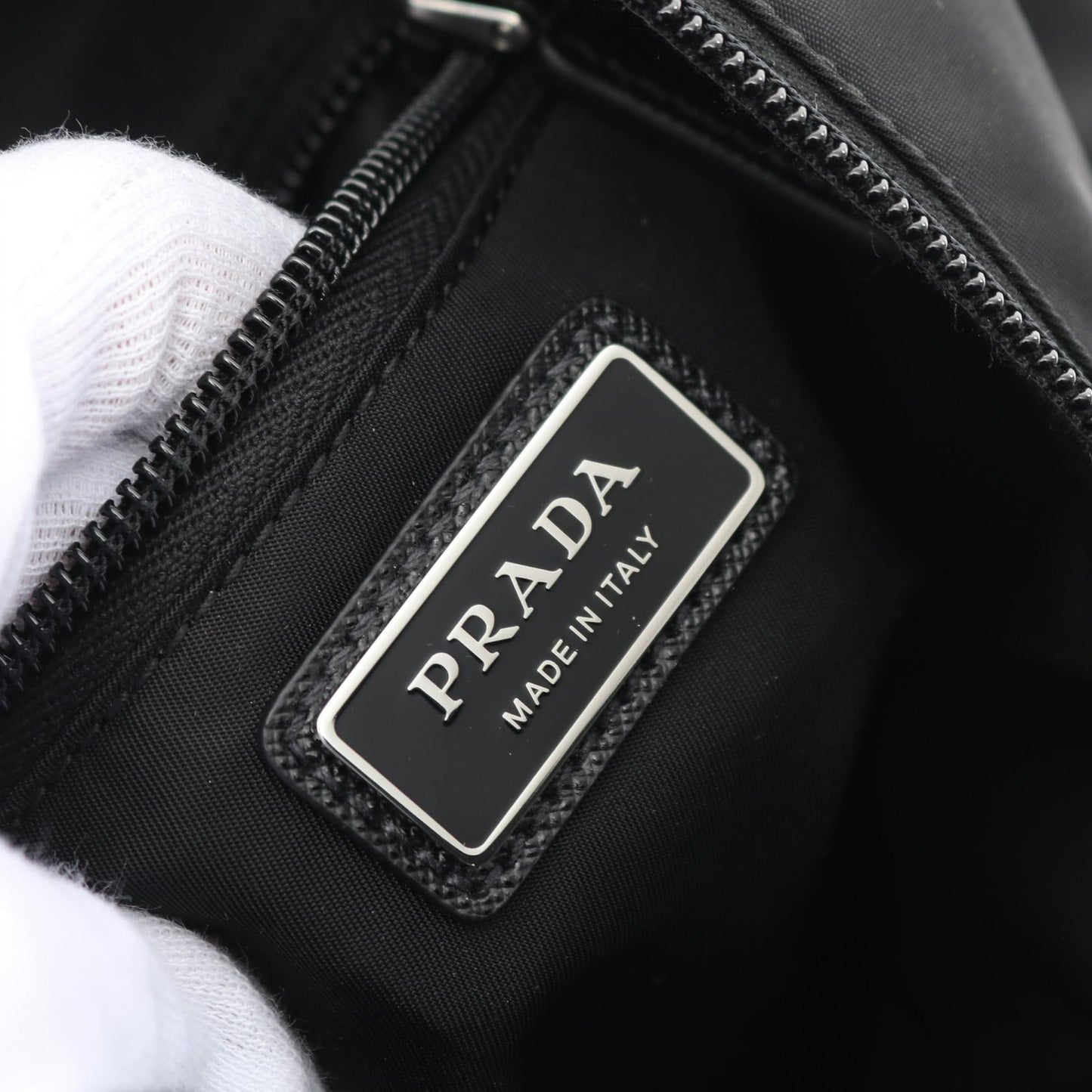 Prada TESSUTO Nylon Saffiano Leather Waist Bag