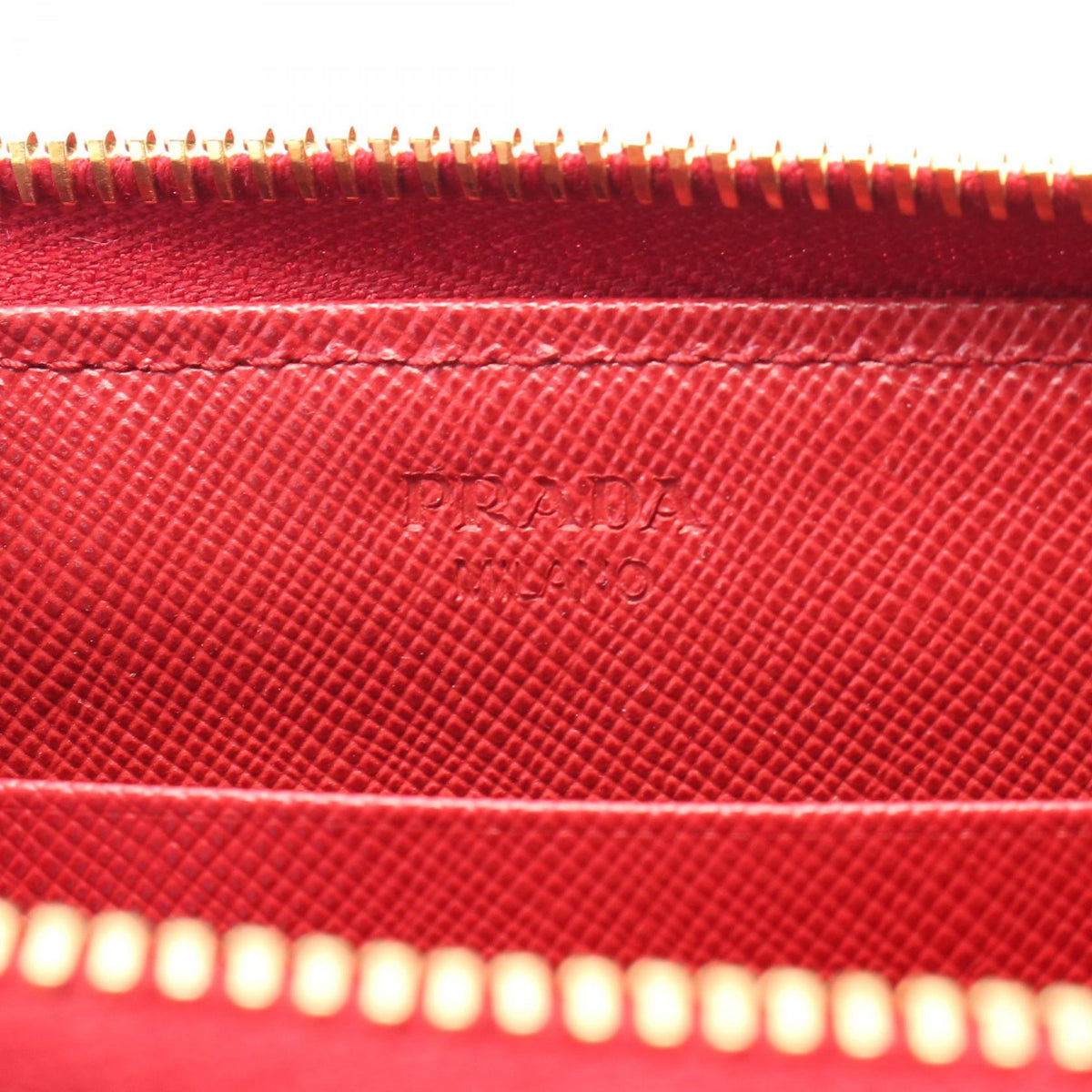 Prada SAFFIANO TRIANG Saffiano Leather Long Wallet