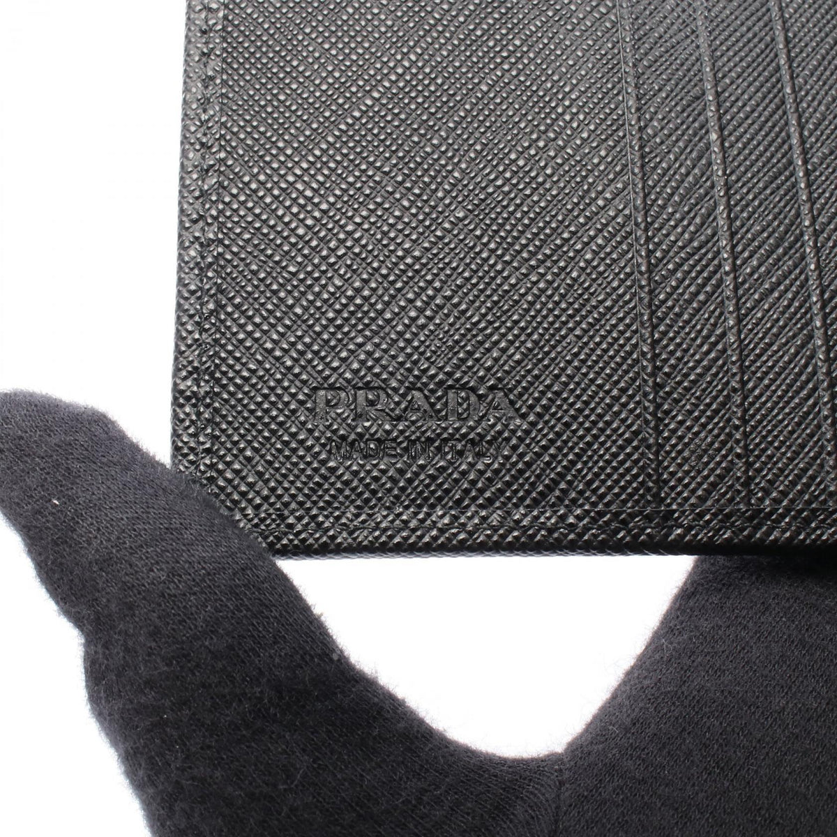 Prada 2MO0042DMHF0002 Nylon Leather Wallet