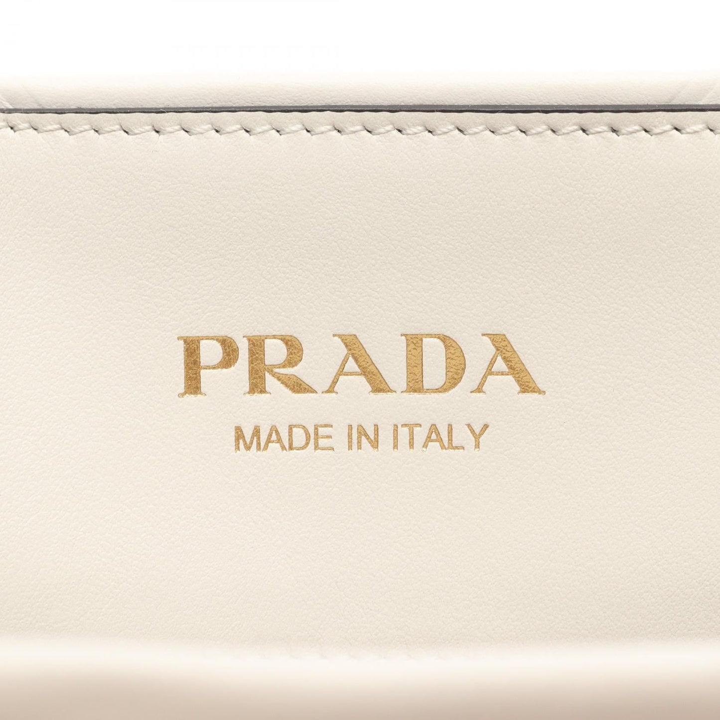 Prada Symbol Topstitch Soft Calf Tote Bag