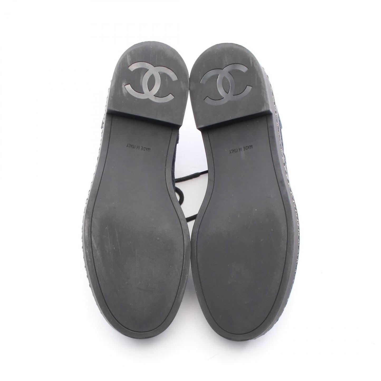 Chanel Coco Mark Denim Leather Shoes