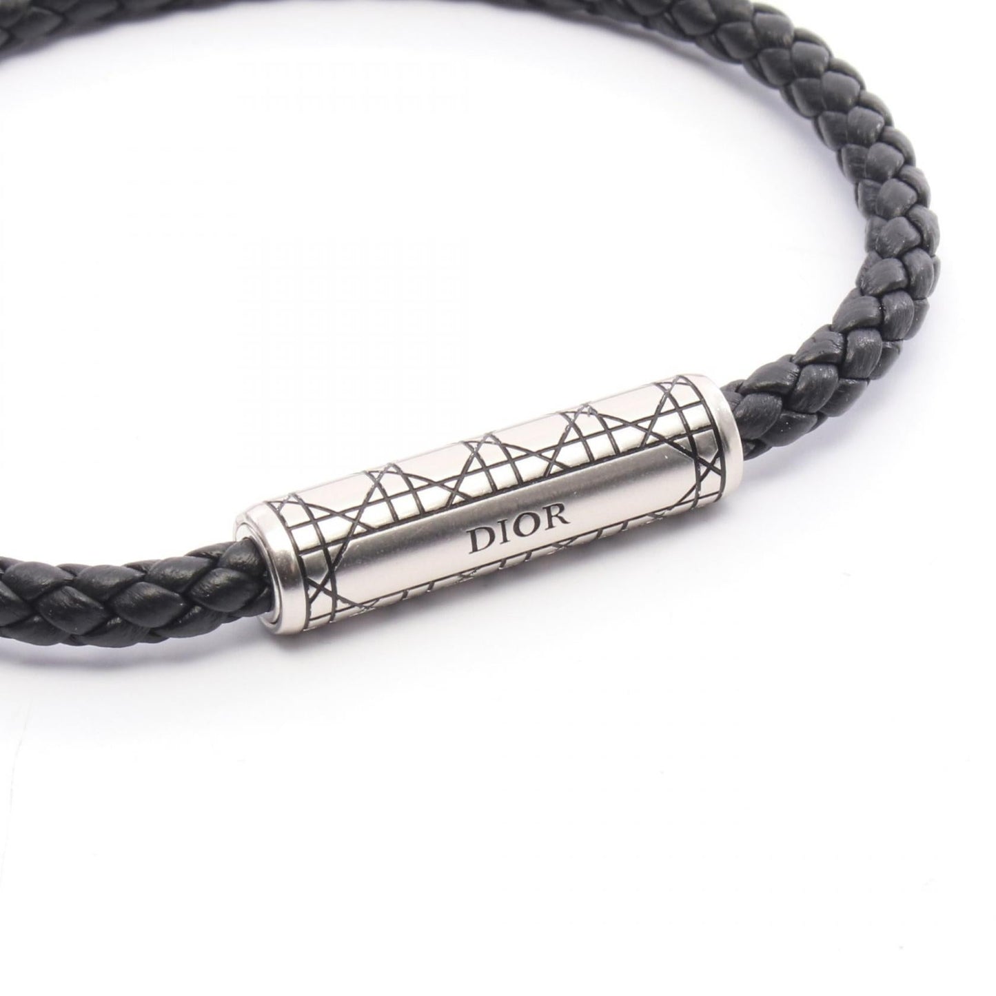 Dior Cannage Braided Leather Bracelet