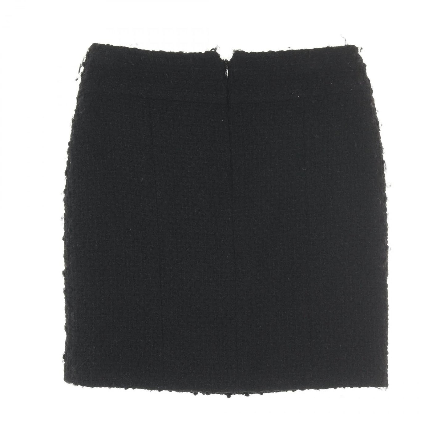 Chanel Coco Mark Button Tweed Wool Skirt