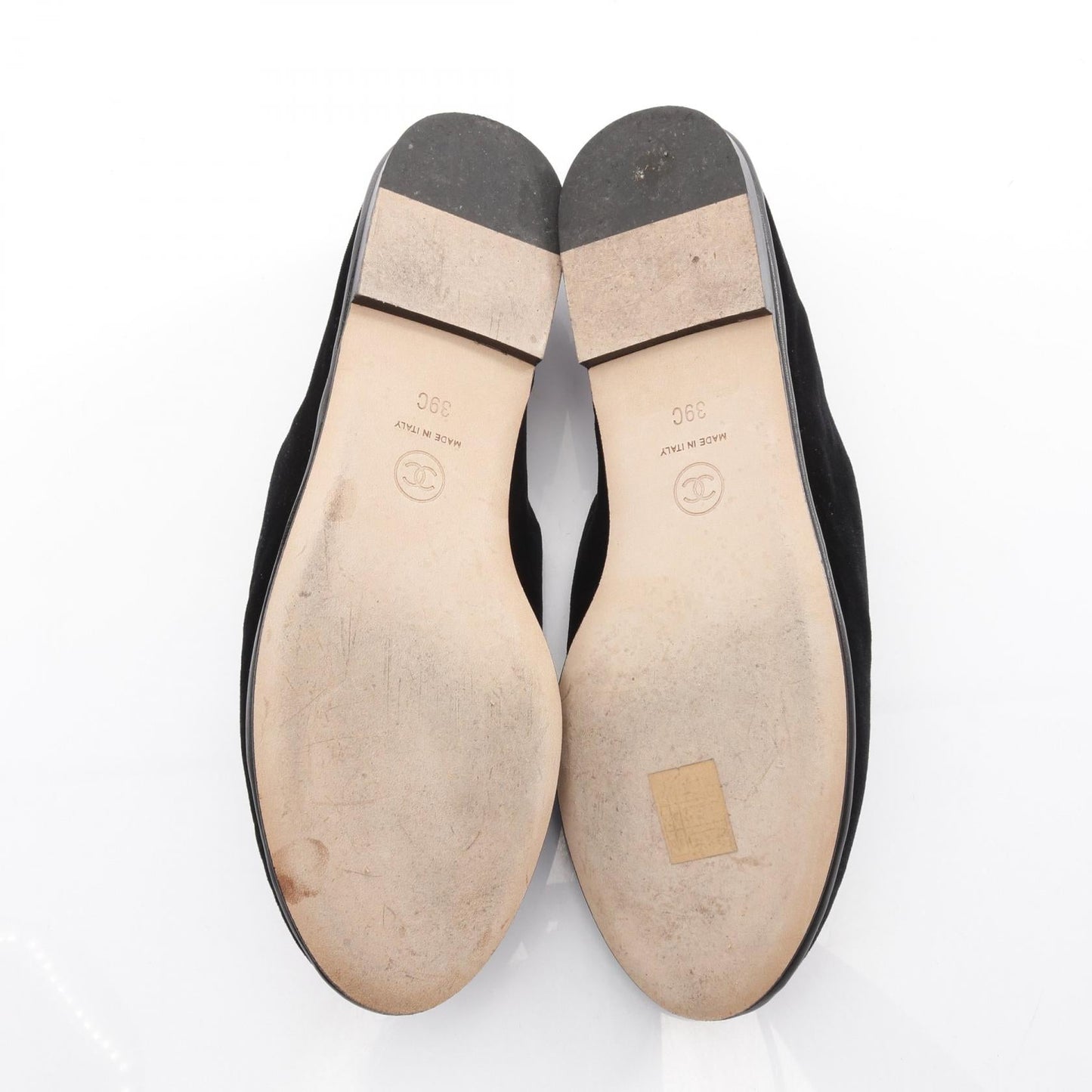 Chanel Coco Mark Fabric Slip-on Shoes