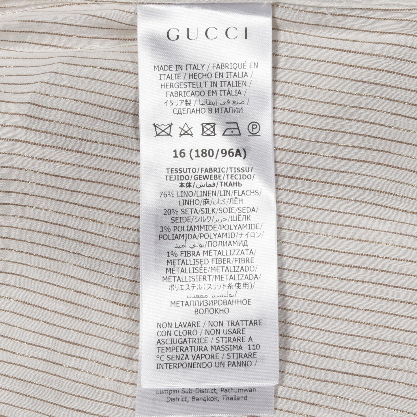 Gucci Stripe Fabric Top
