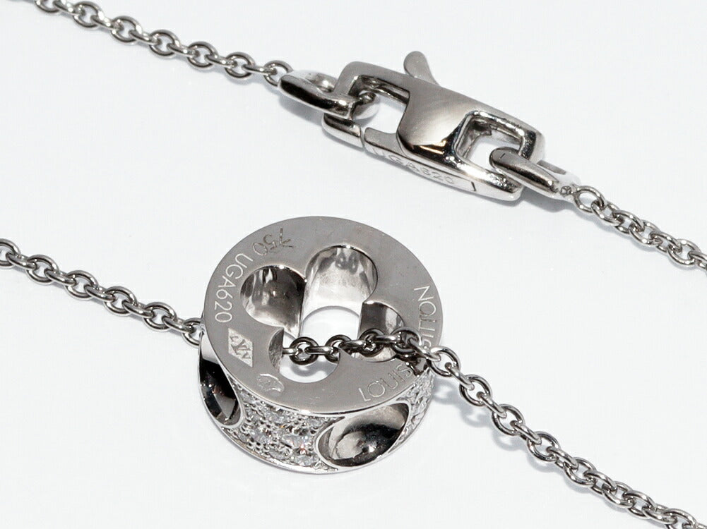 Louis Vuitton K18WG Empreinte Pendant Necklace Q93127