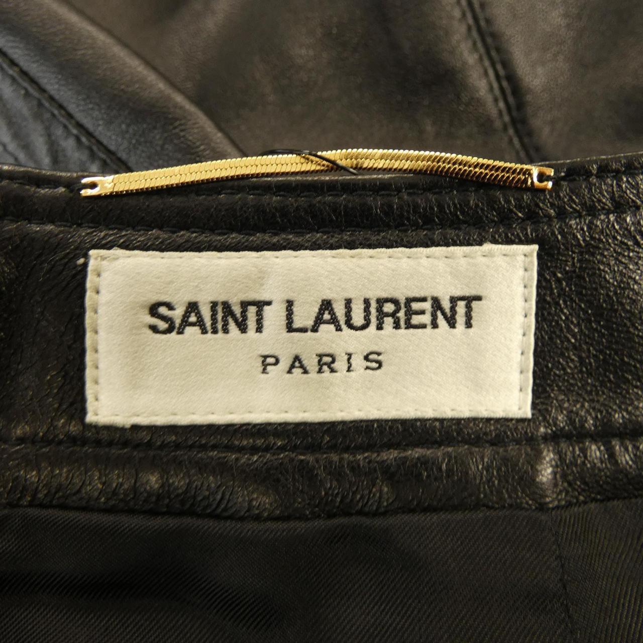 Saint Laurent 644258 Lamb Leather Skirt