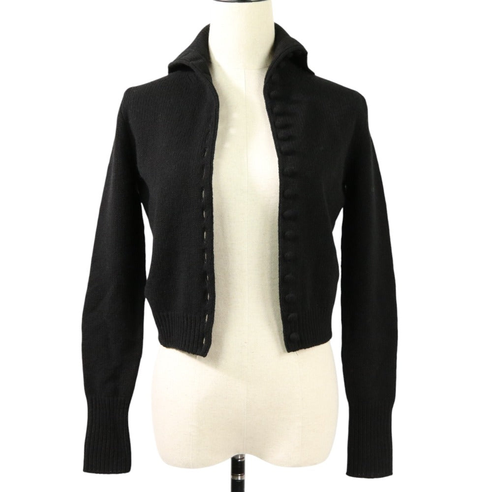 Prada Triangle Logo Superfine Wool Cardigan