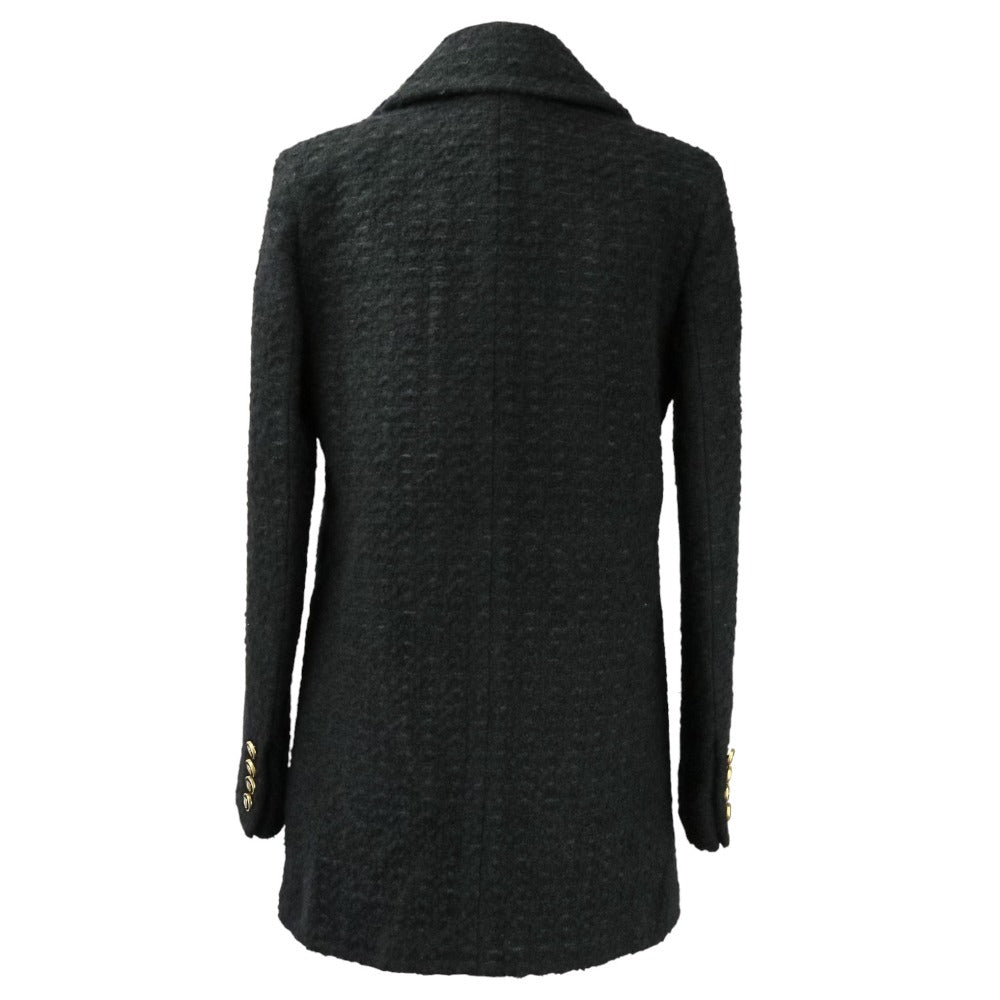 Saint Laurent Paris Double-Breasted Tweed Coat