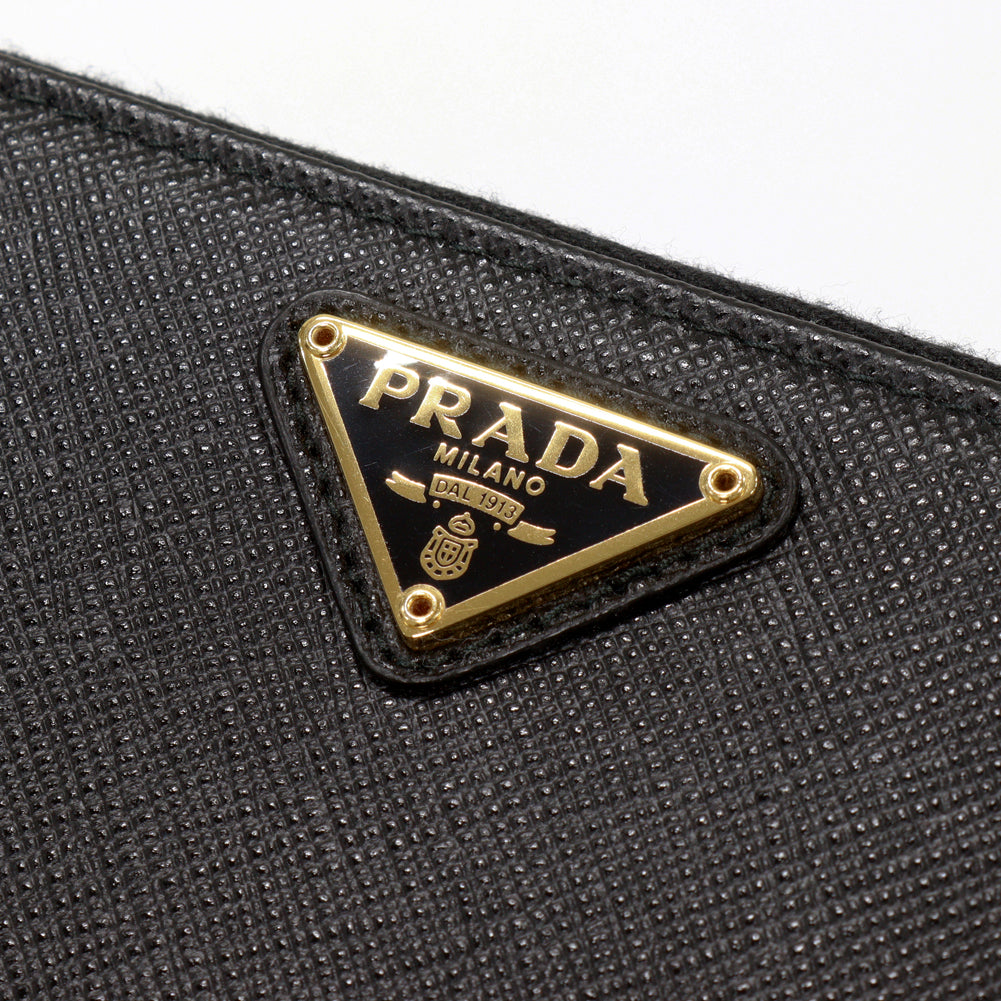 Prada Saffiano Calf Round Zip Long Wallet 1ML506