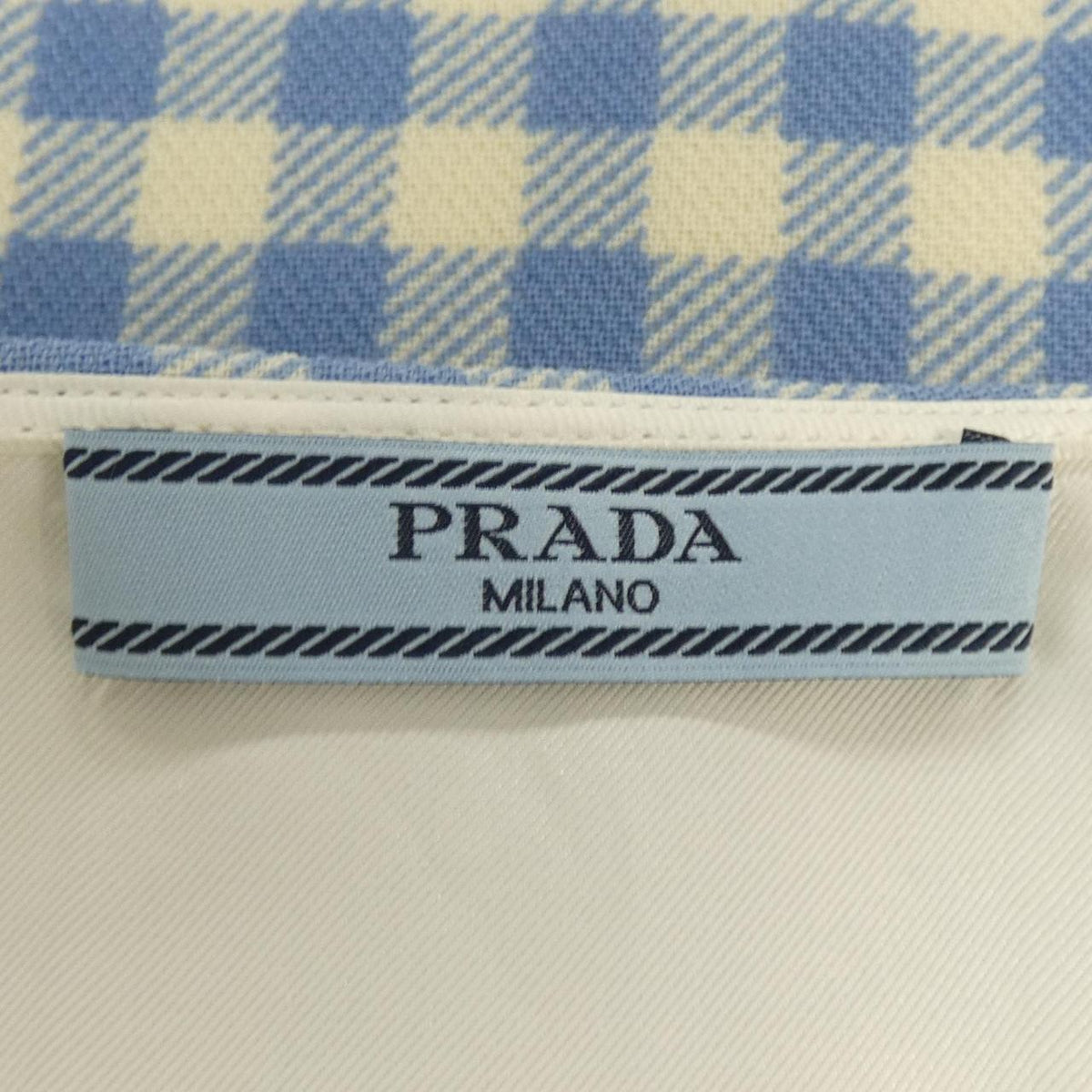 Prada Check Wool Skirt