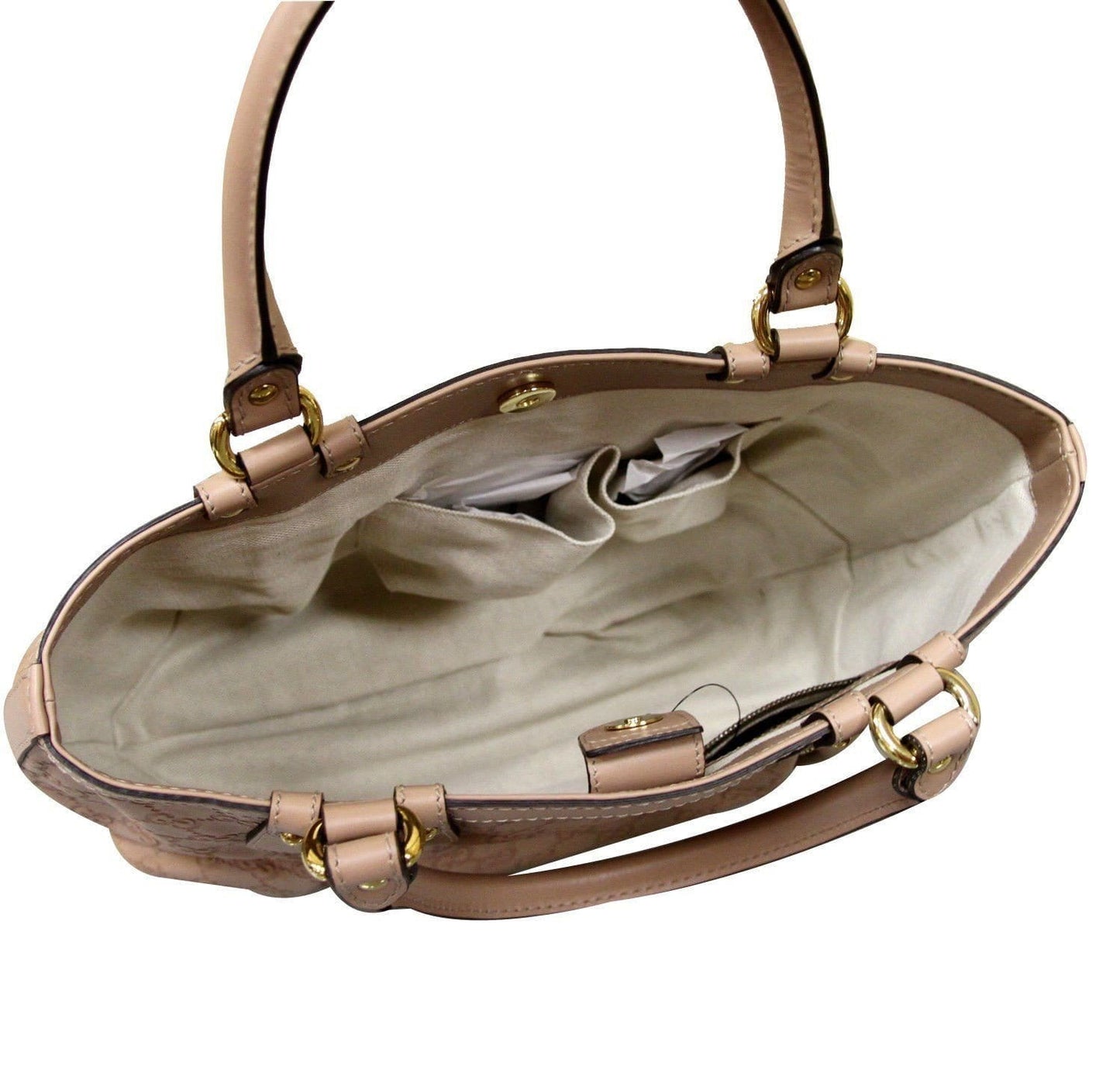 Gucci 269953 Women's Scarlett Nude Guccissima Leather Handbag Tote - Final Call