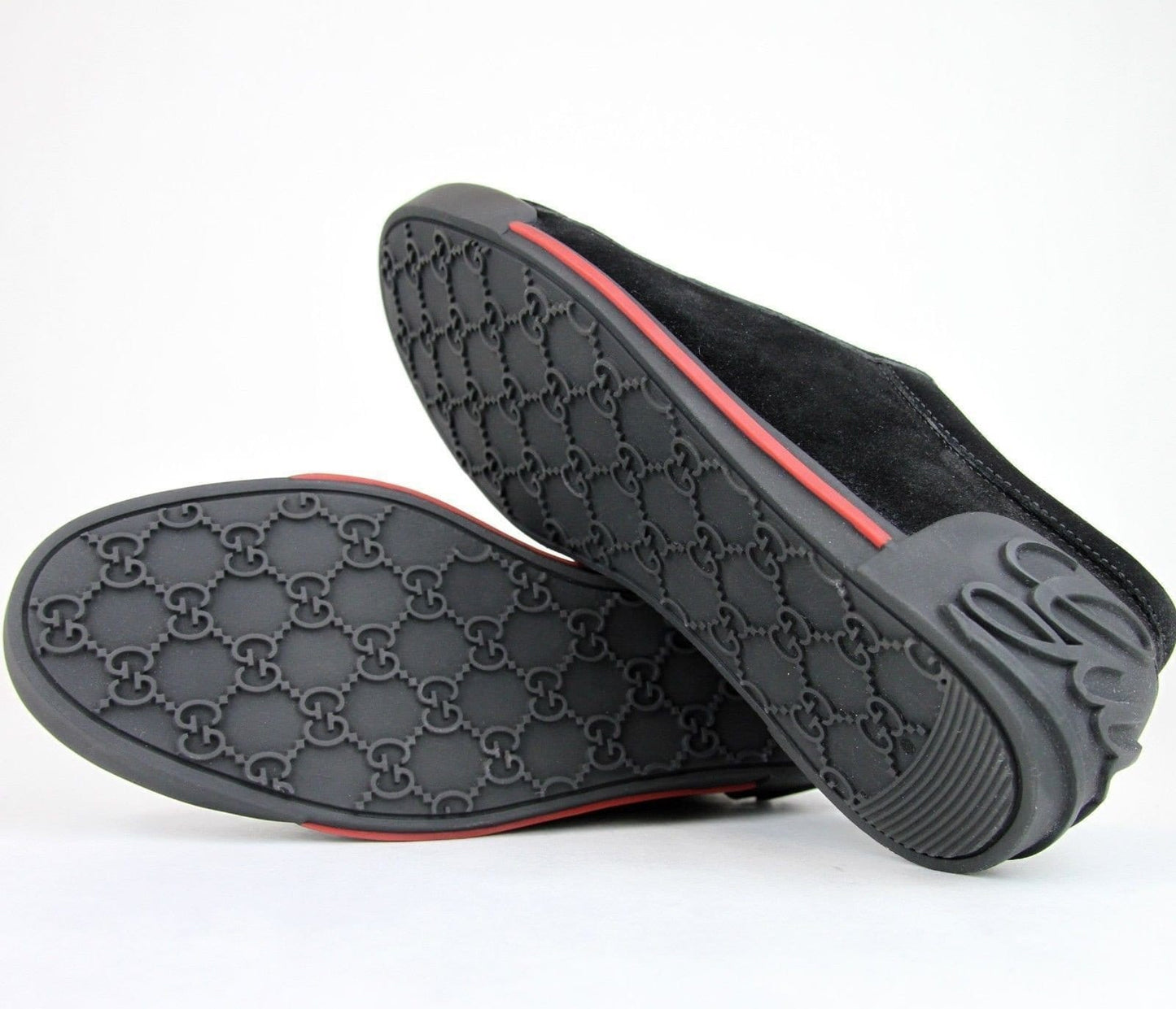 Gucci Sneakers - Gucci Women Black Sneakers Suede Trainer
