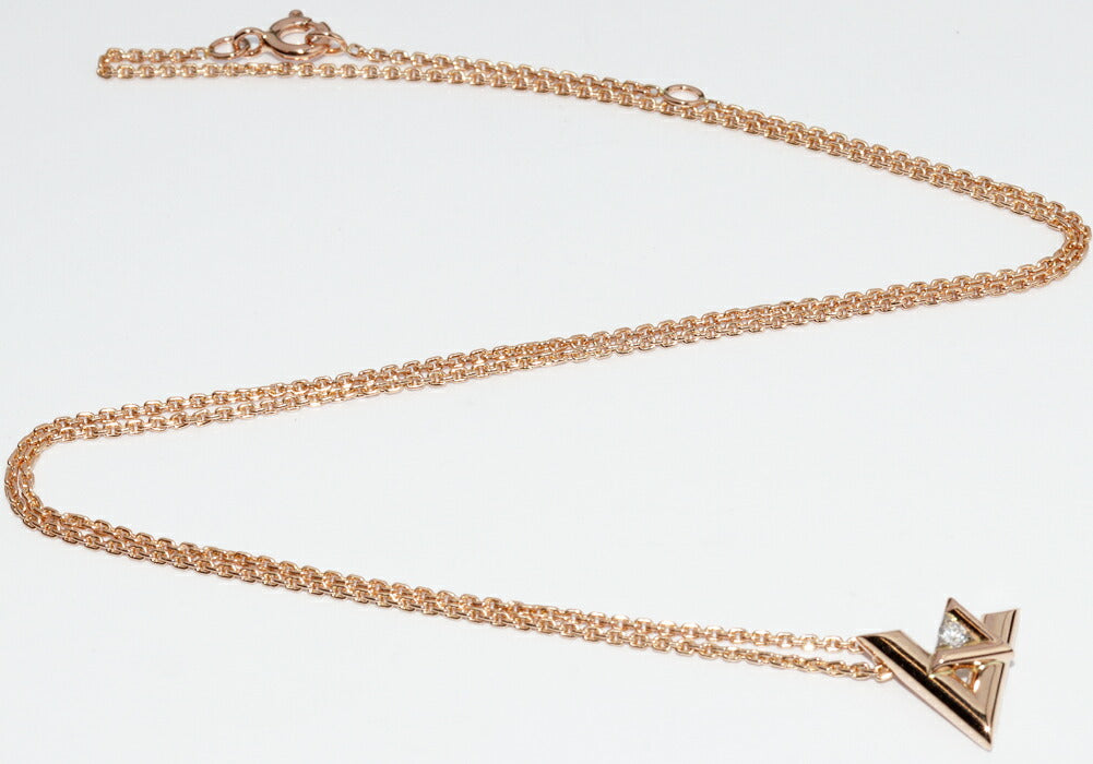 Louis Vuitton K18PG Volt One Pendant Necklace Q93813