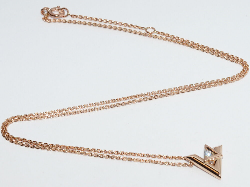 Louis Vuitton 18K Pink Gold Volt One PM Pendant Necklace Q93813