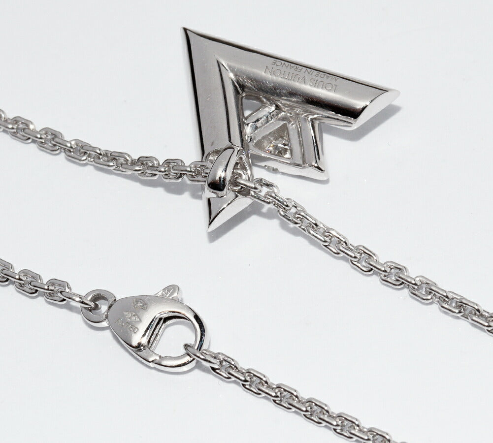 Louis Vuitton K18WG Volt One Pendant Necklace Q93807
