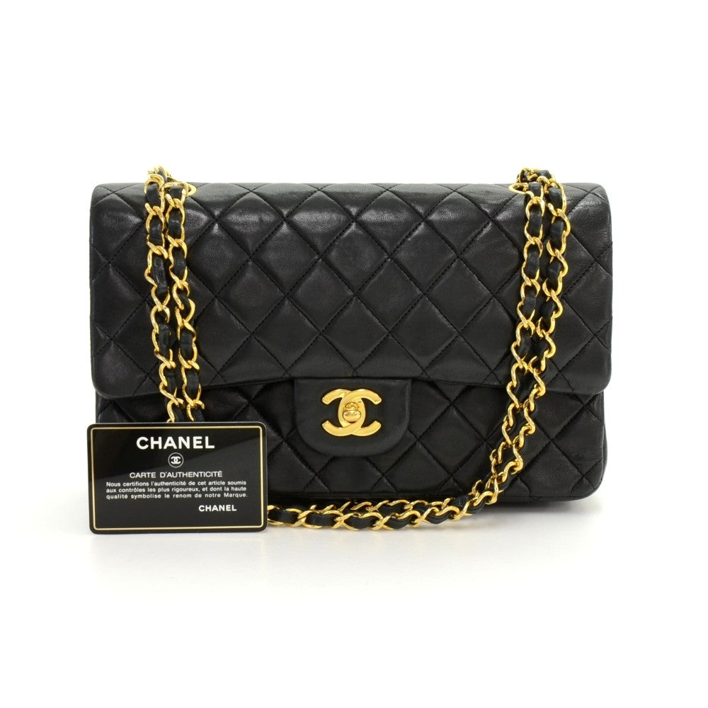 Chanel Double Flap Quilted Lambskin Leather Bag