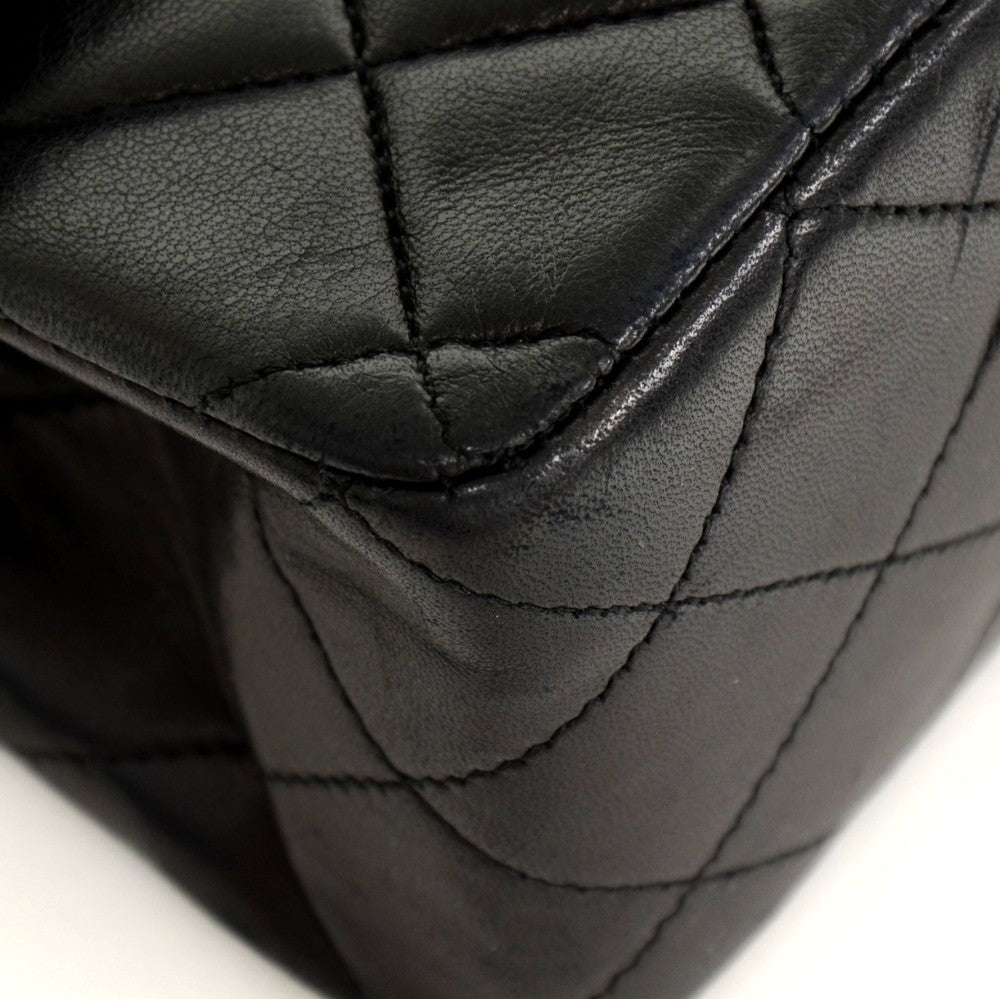 Chanel Double Flap Quilted Lambskin Leather Bag