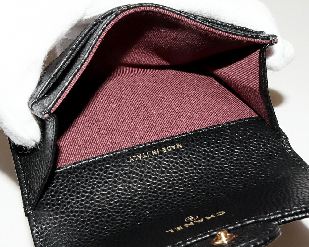 Chanel Card Case Caviar Leather Card Case