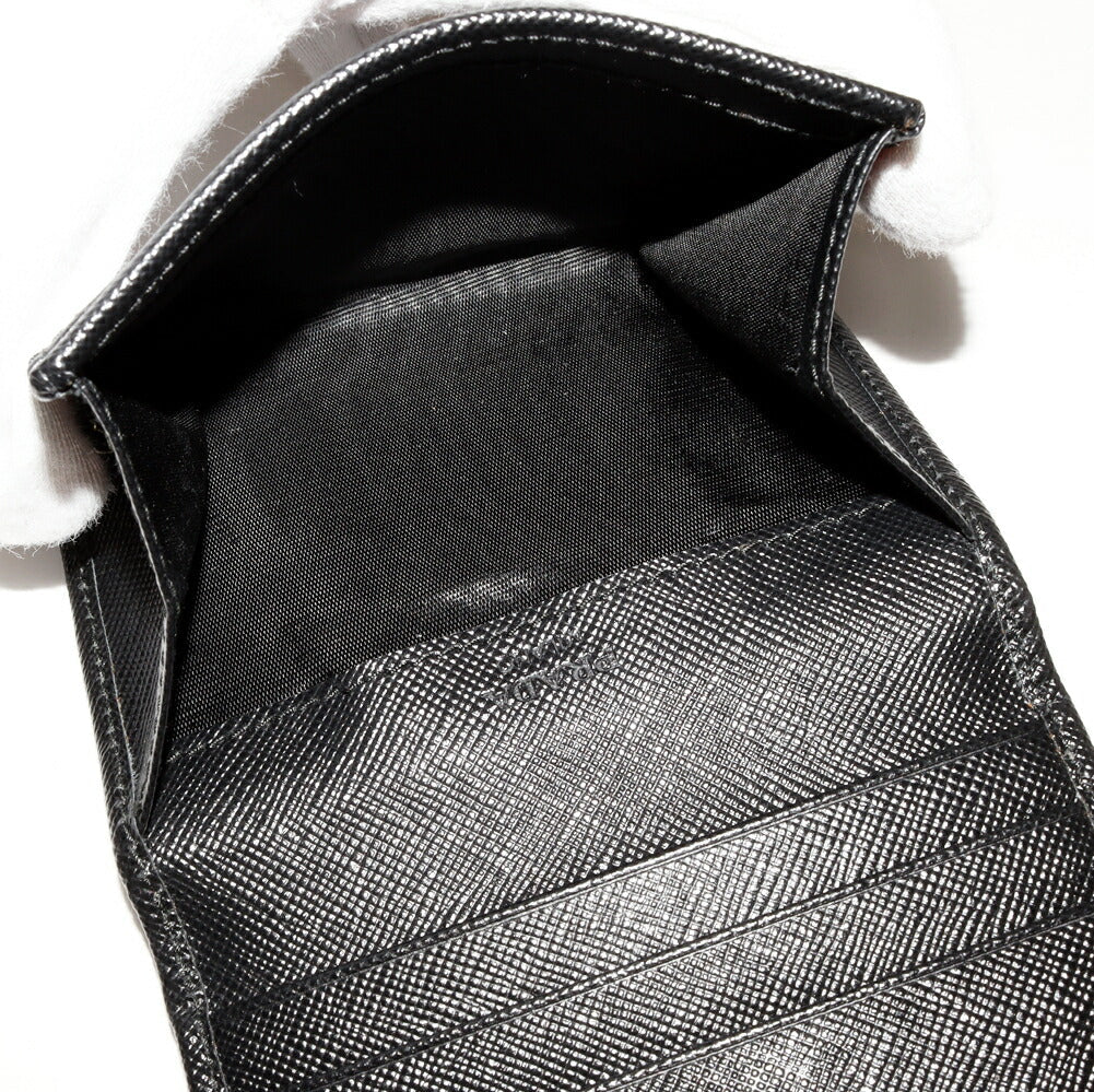 Prada Saffiano Calf 2way Coin Case Card Case
