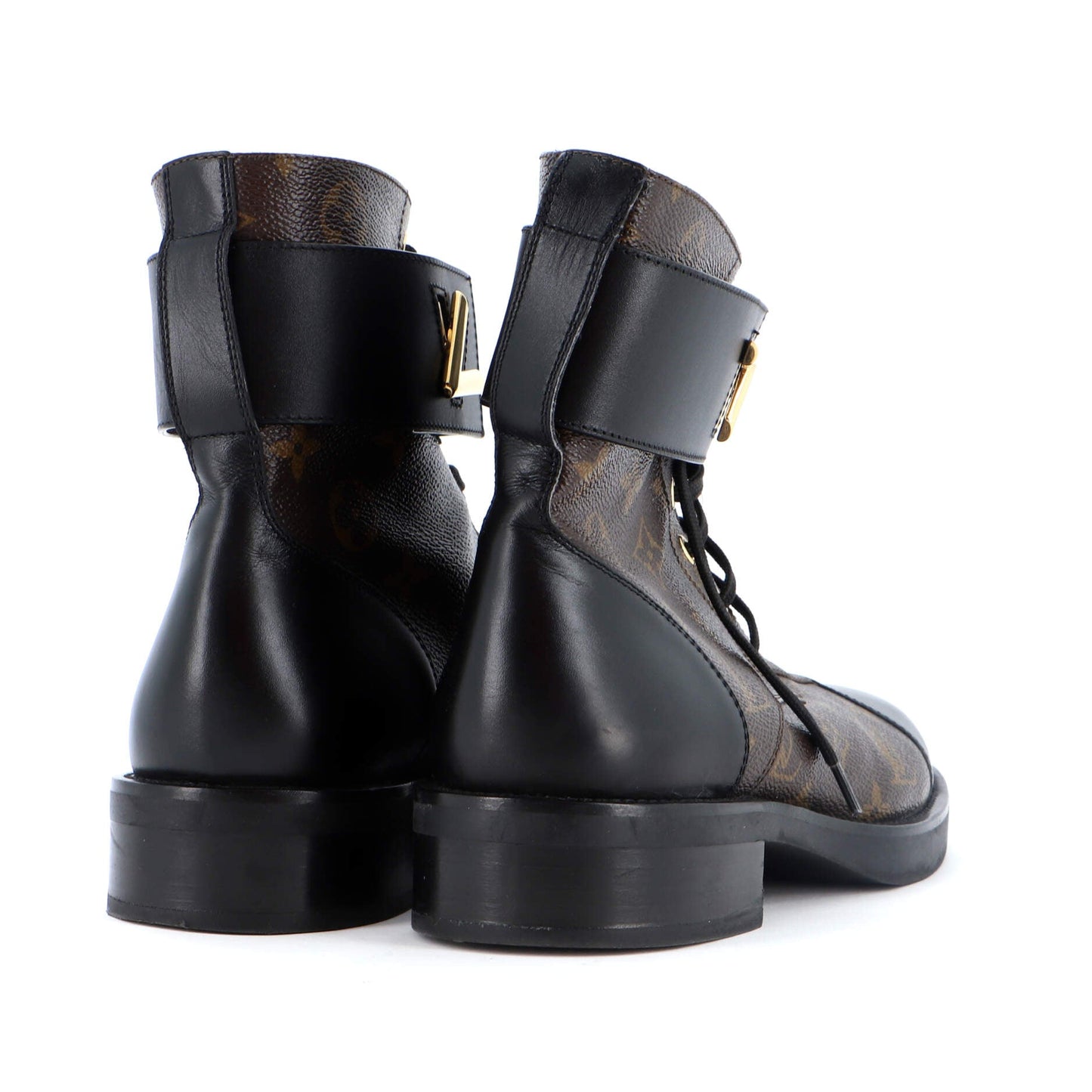 Louis Vuitton Women's Wonderland Flat Ranger Boots Monogram Canvas and Leather